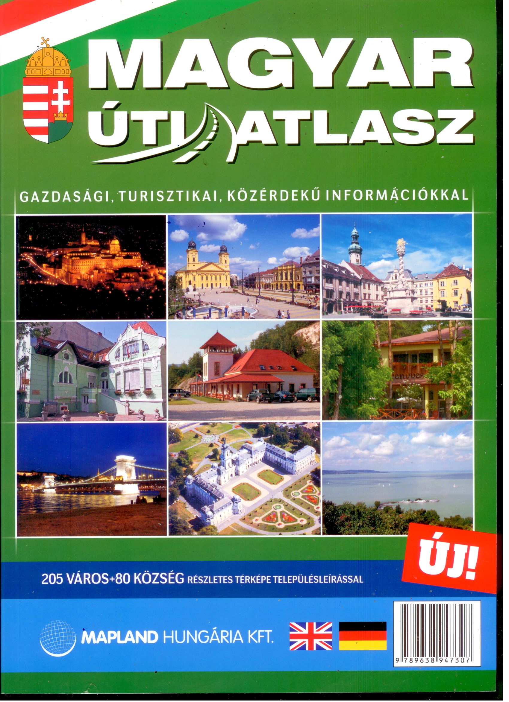 Hungary 1:200.000 + 285 settlements 1:20.000. A4 size, 500 pages