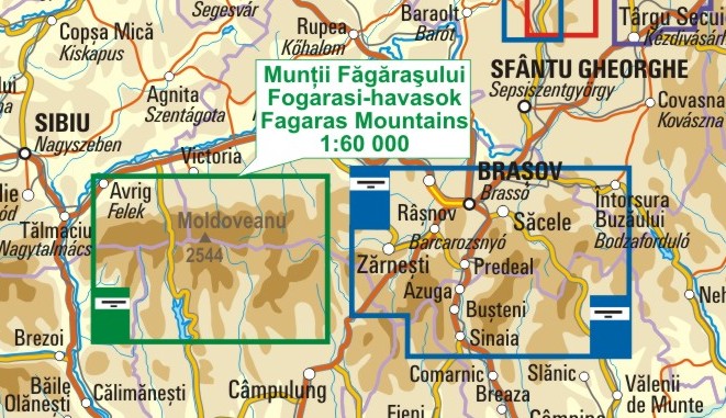 See the environs of Fagaras map