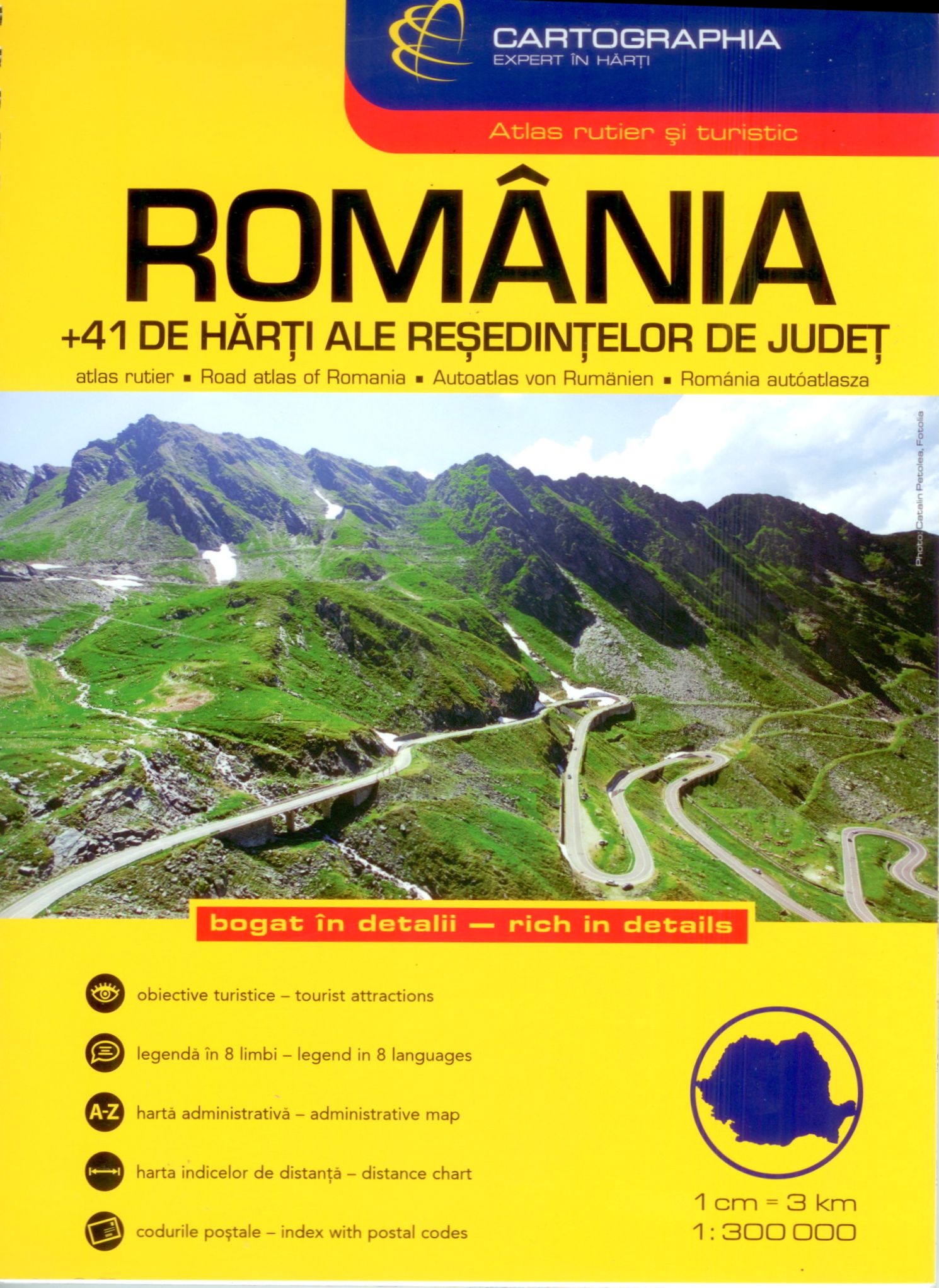 Romania road atlas 1:300.000 cover