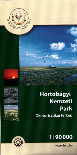 Map of the biggest Hungarian puszta Hortobágy and Tisza lake with tourist information in 3 languages