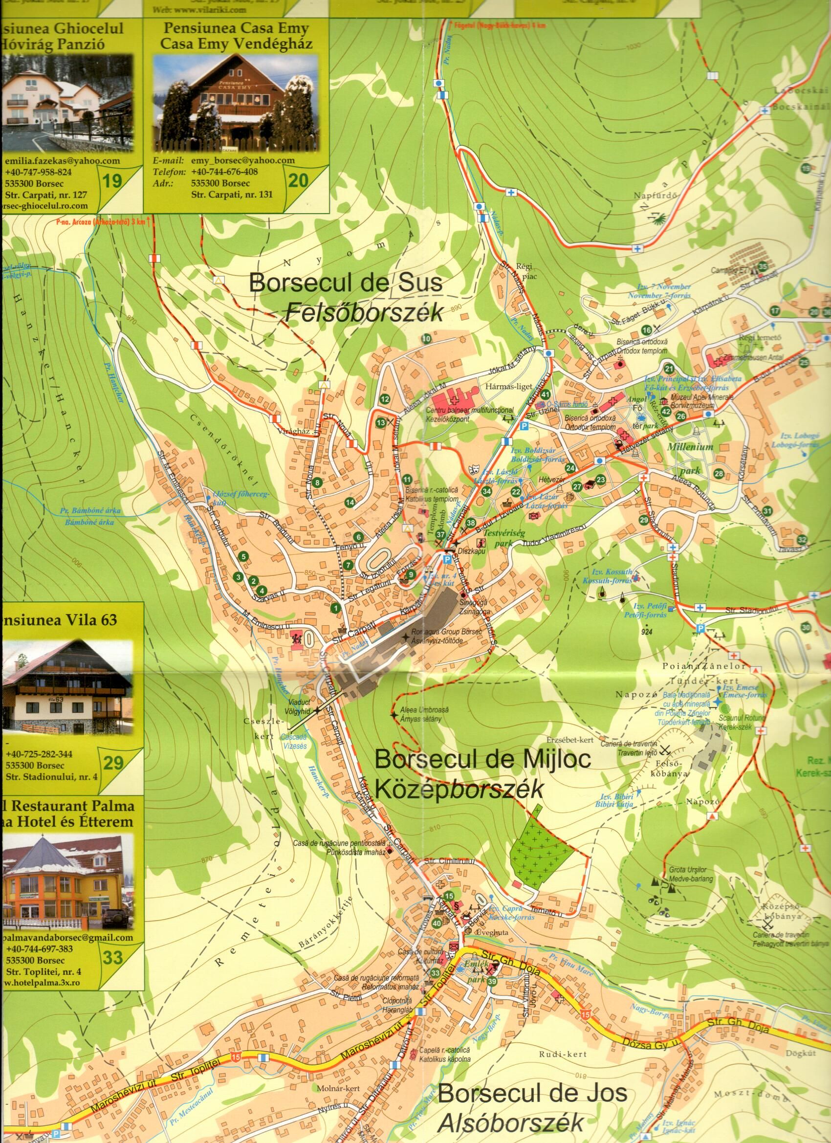 Borsec sample city map