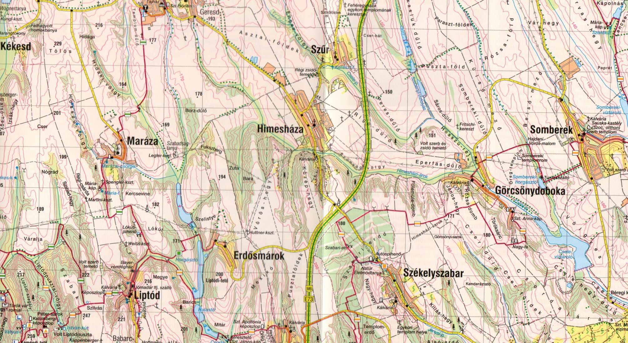 Baranya hills sample map (1:60.000)