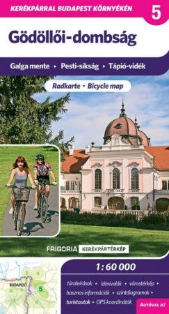 Biking map with tourist information in Hungarian for the near Budapest region