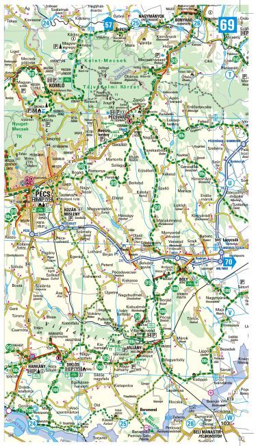 Biking atlas of Hungary sample map