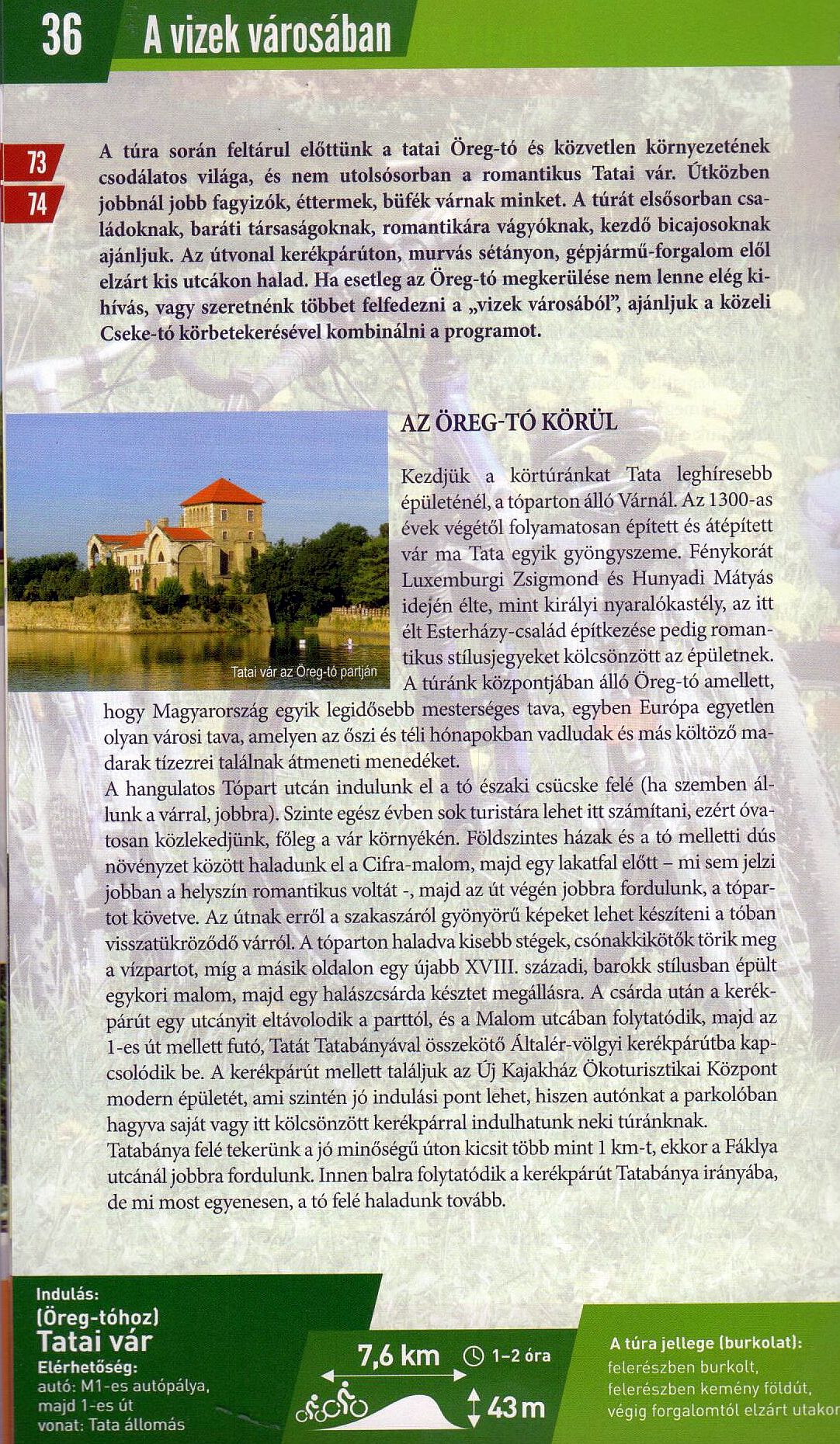 Hungary cycling guide/atlas: sample text page 1