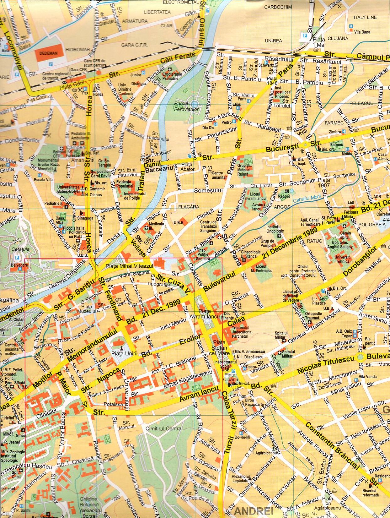 Cluj-Napoca 1.15.000 sample map