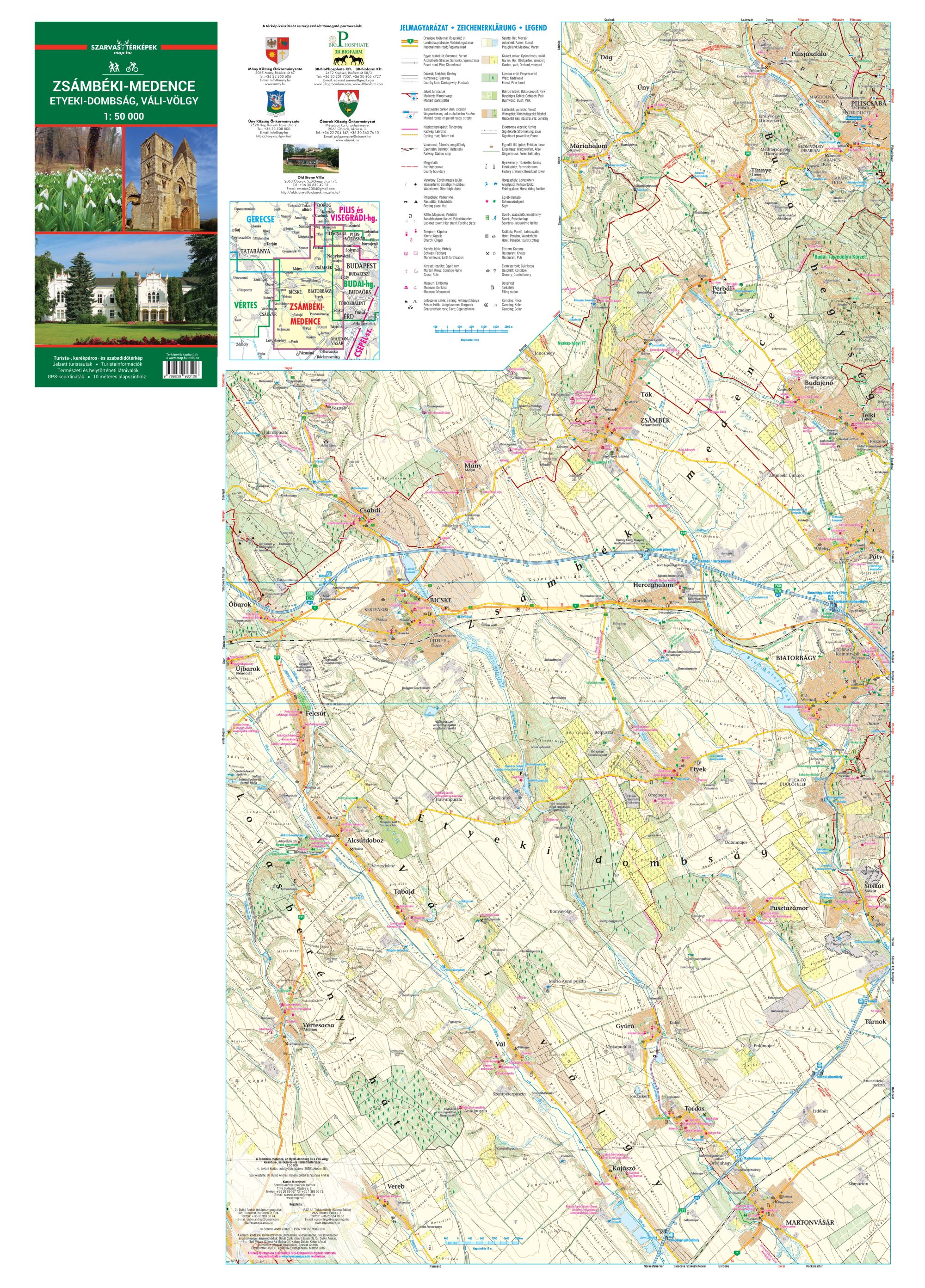 Tourist-biking map for mobile devices and tablets