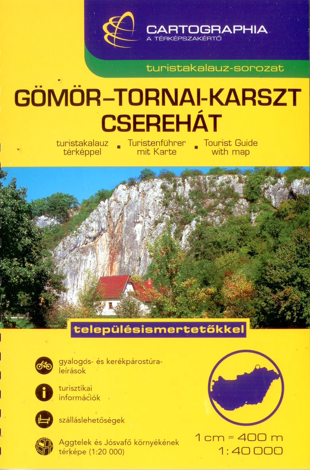 Aggtelek, Gömör and Cserehát region (1:60.000). Detailed tourist info in Hungarian