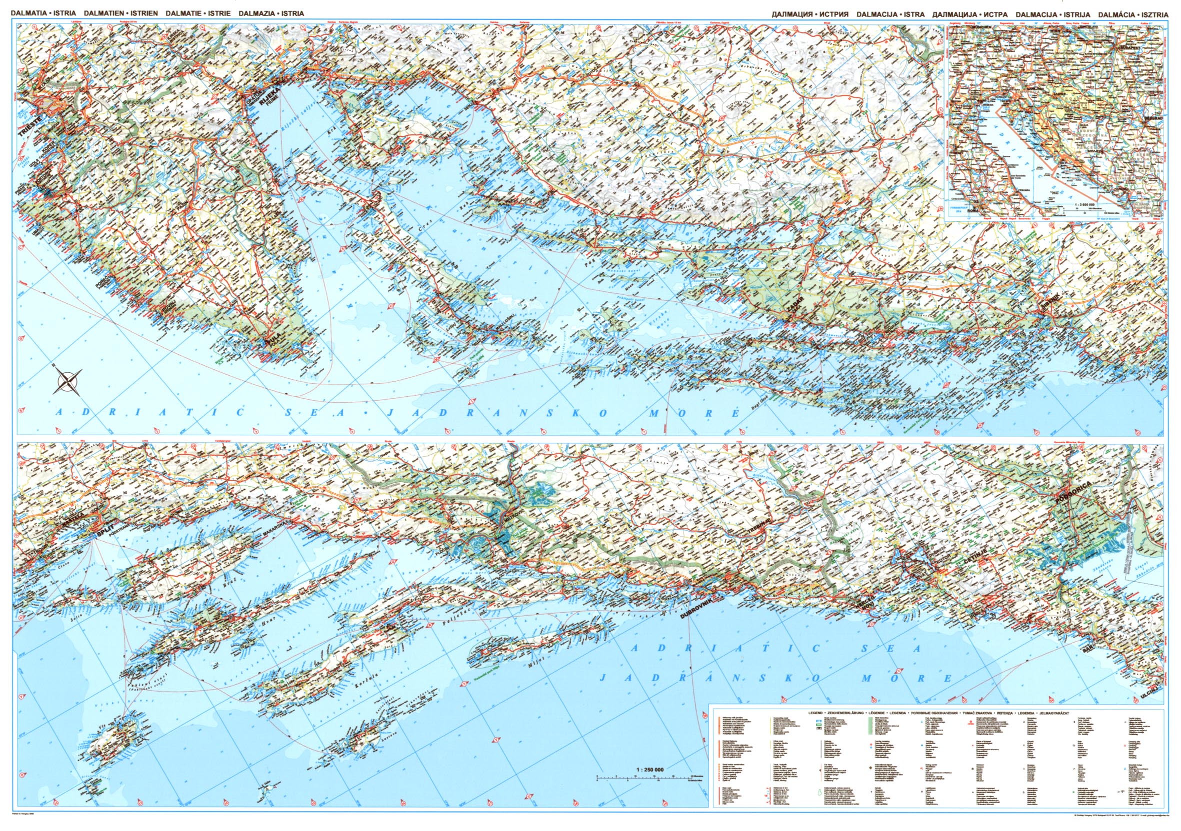 Dalmatia overview map