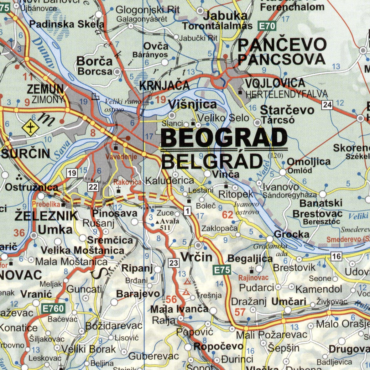 Serbia sample map