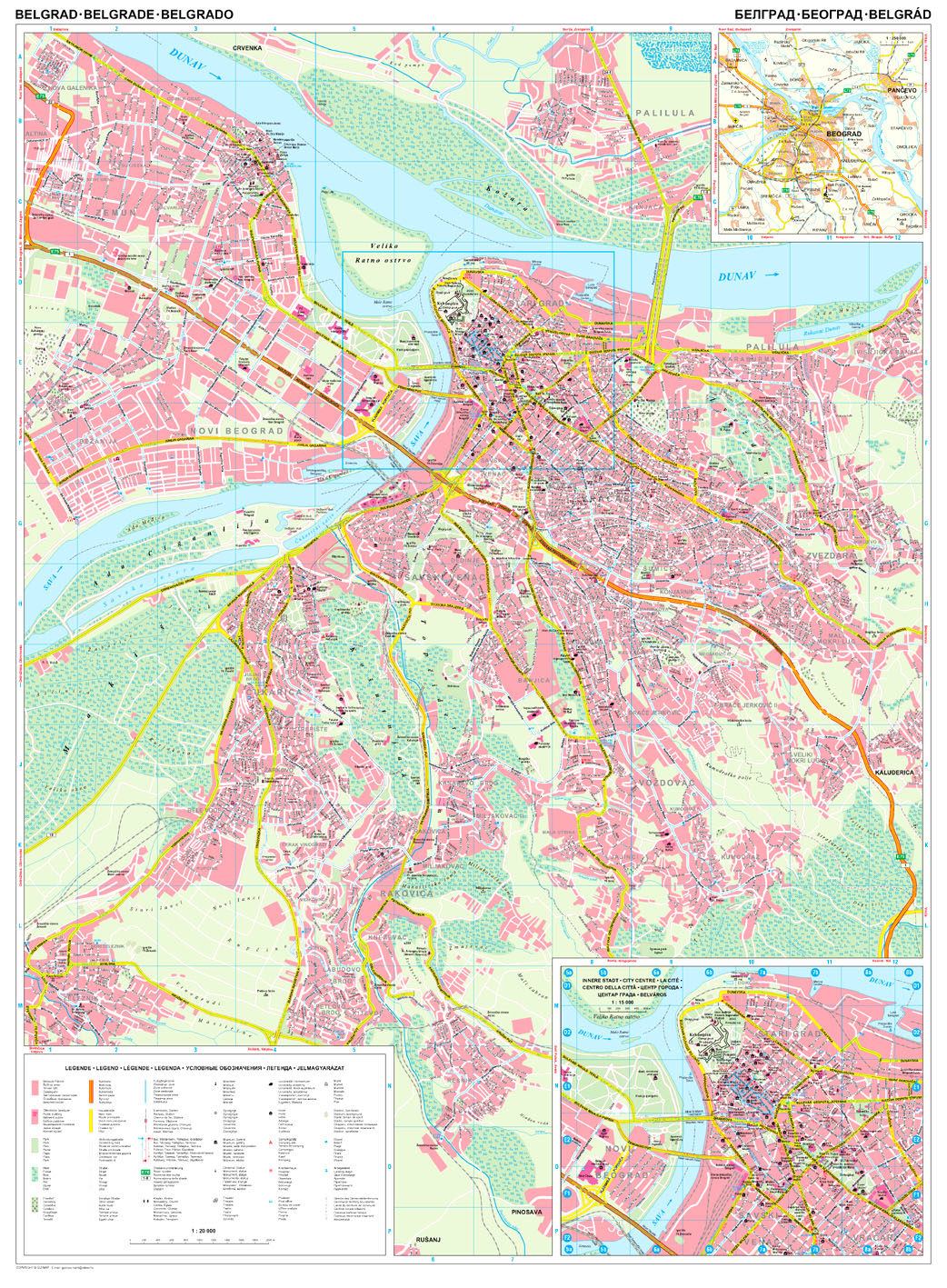 Belgrade overview map