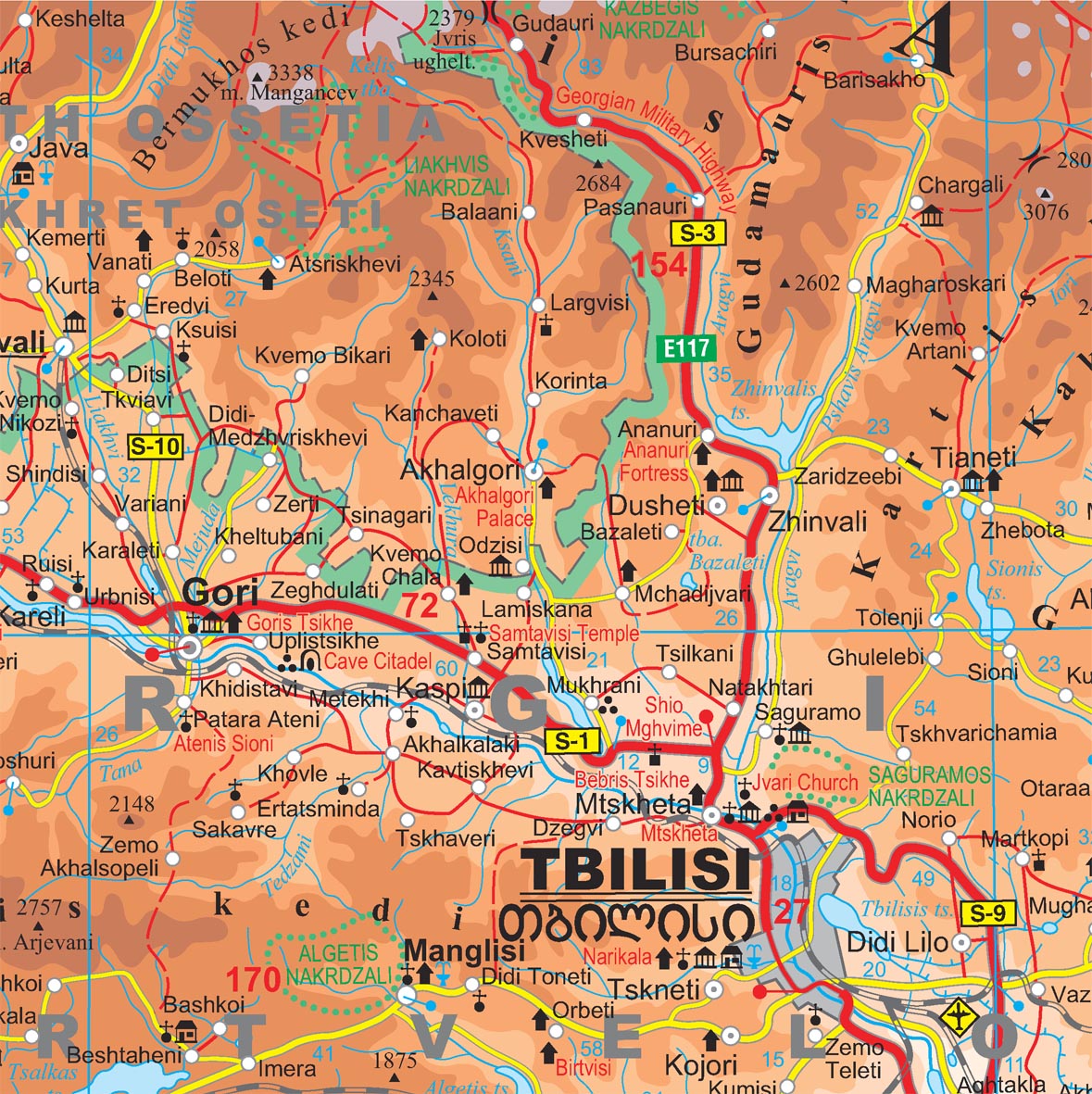 Kaukázus térképminta