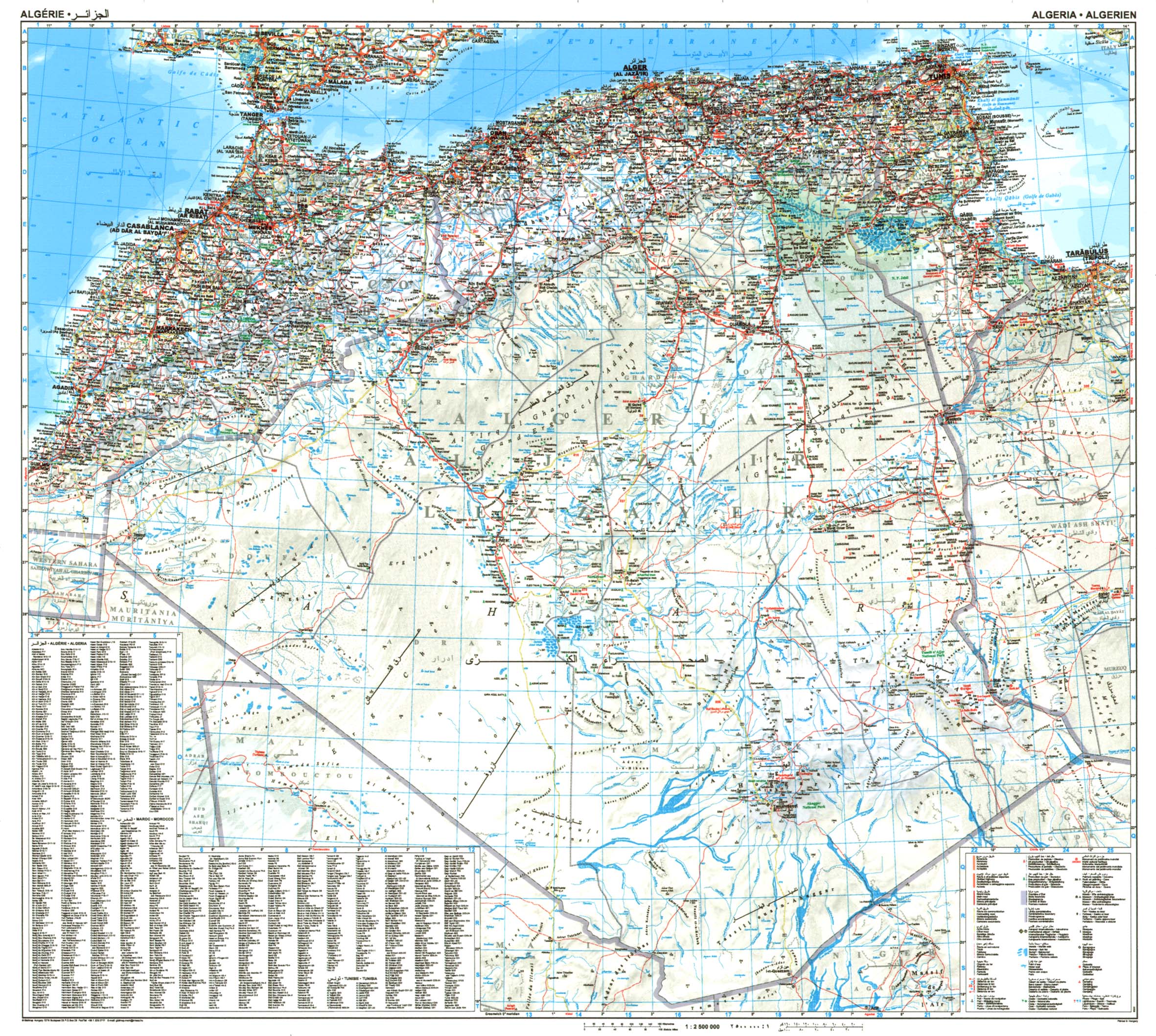 Algeria (road) overview map