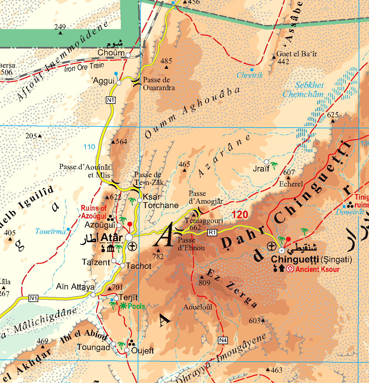 Mauritania map sample