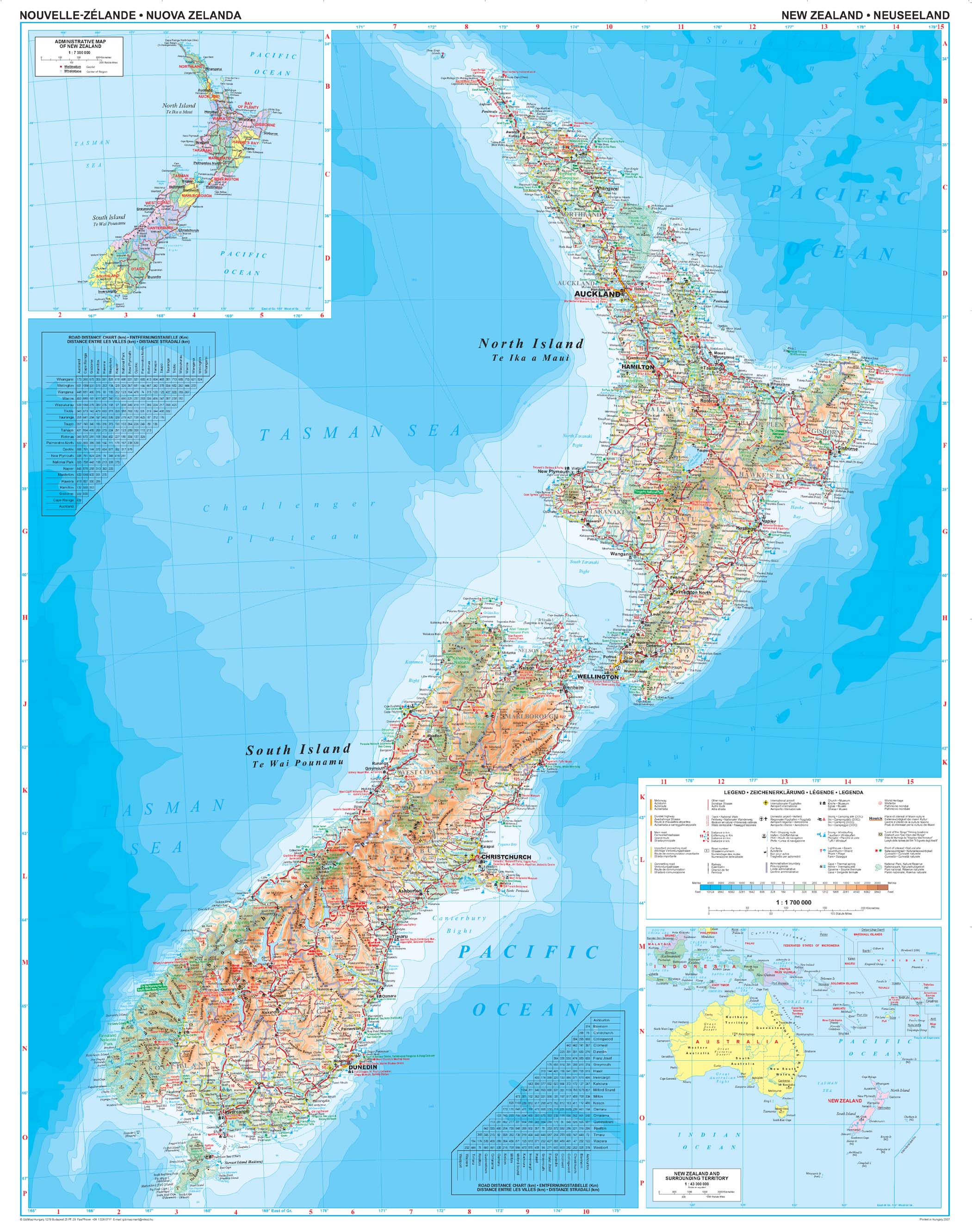 New Zealand overview map