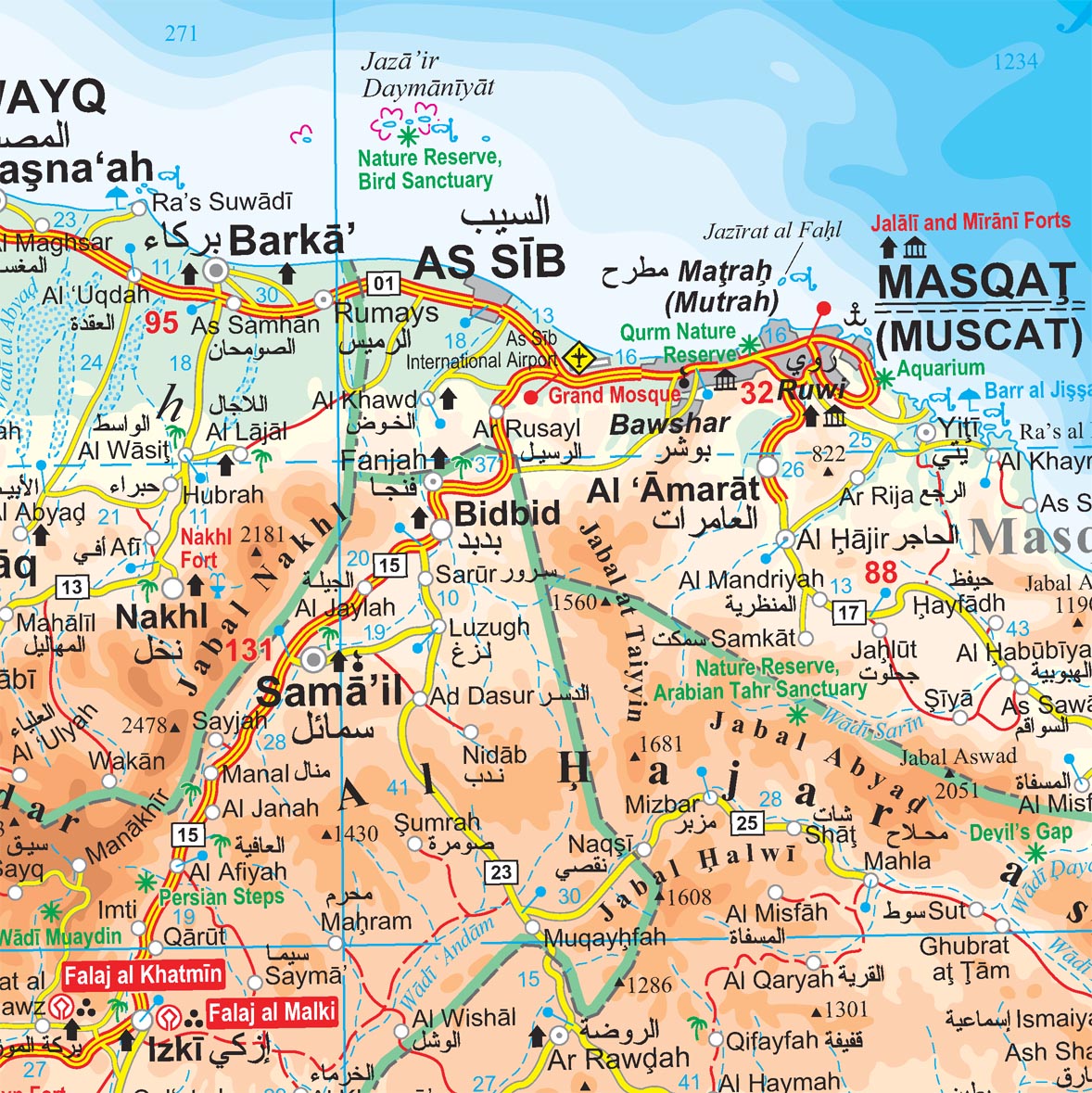 Oman map sample