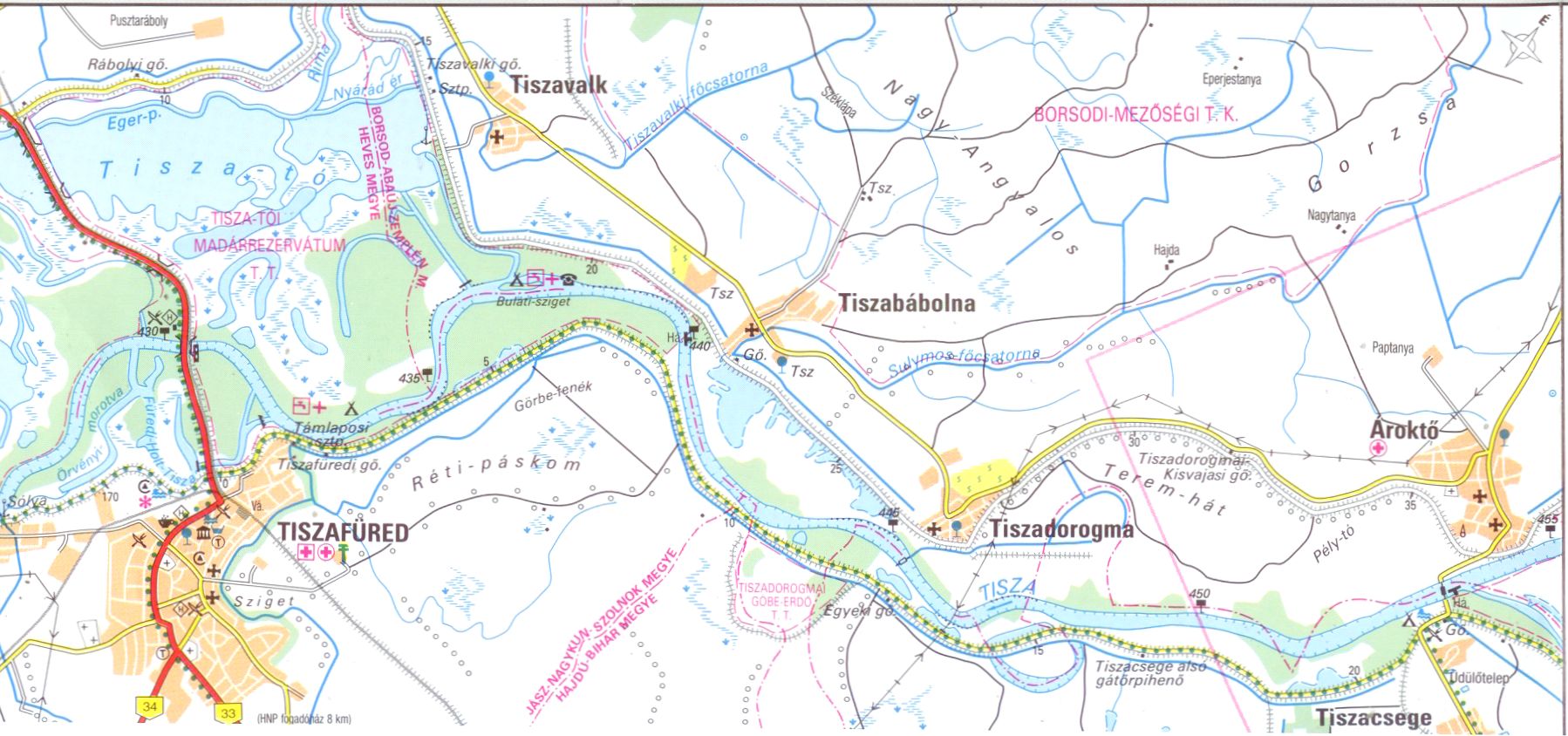 Tisza sample map 1:100.000