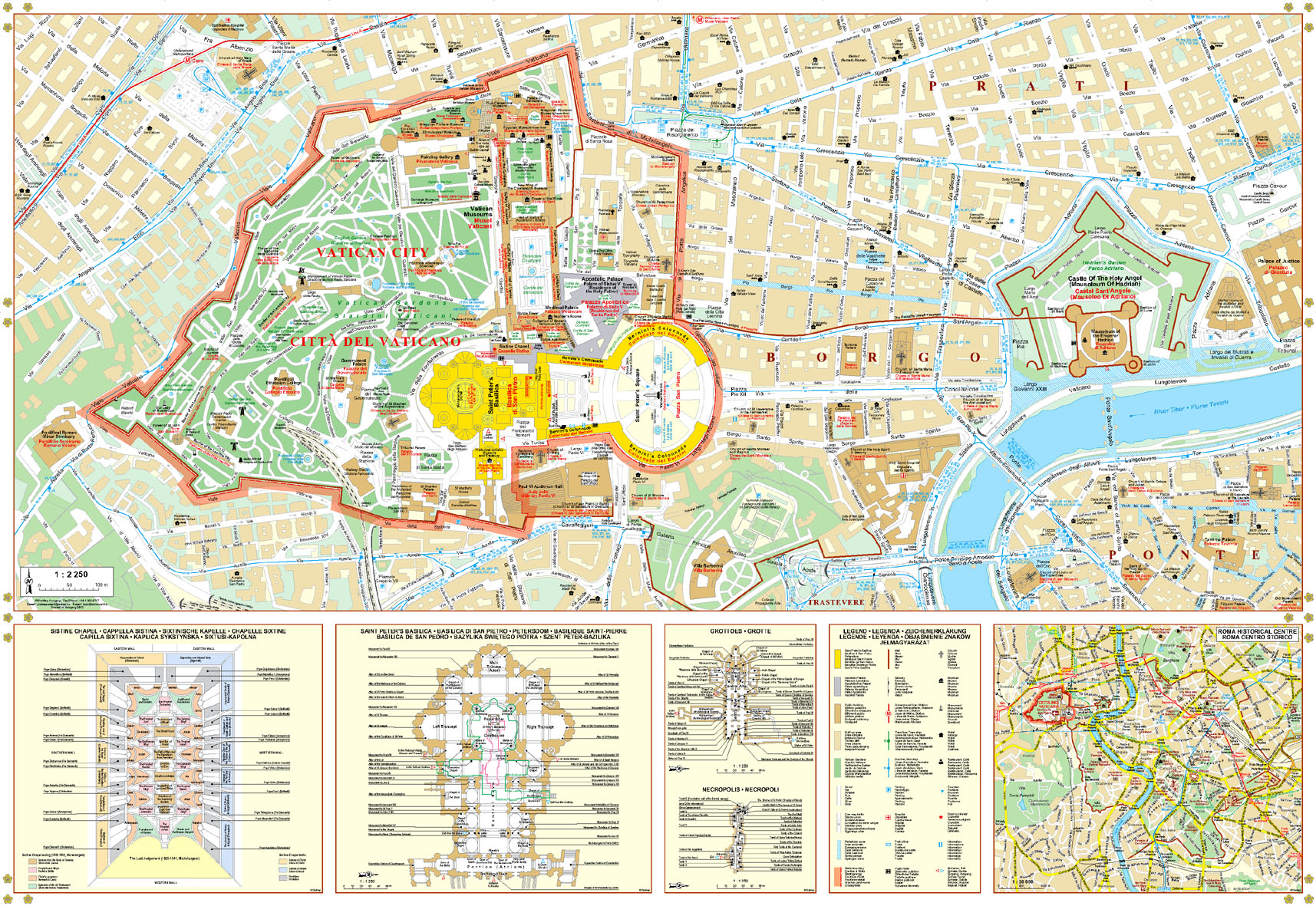 A Vatican várostérkép által lefedett terület