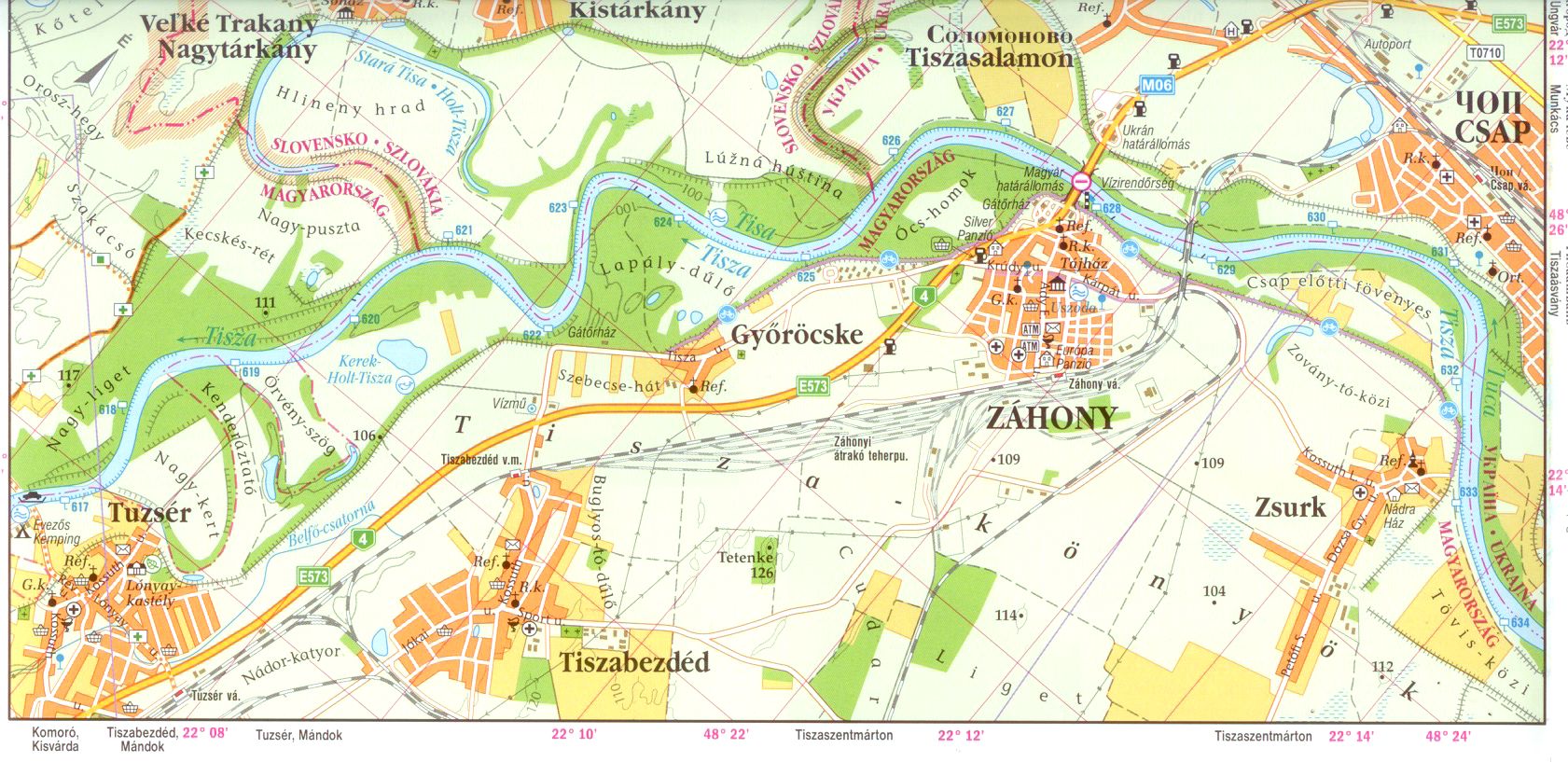 Tisza 633-542 1:60.000 sample map