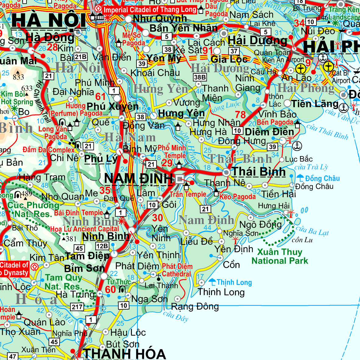 Vietnam, Laos, Cambodia sample map