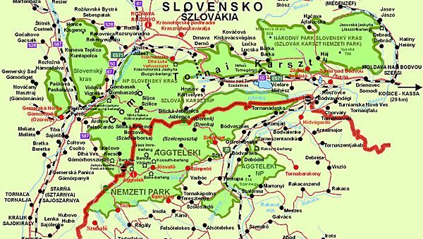 Aggtelek N.P. : are covered by this map