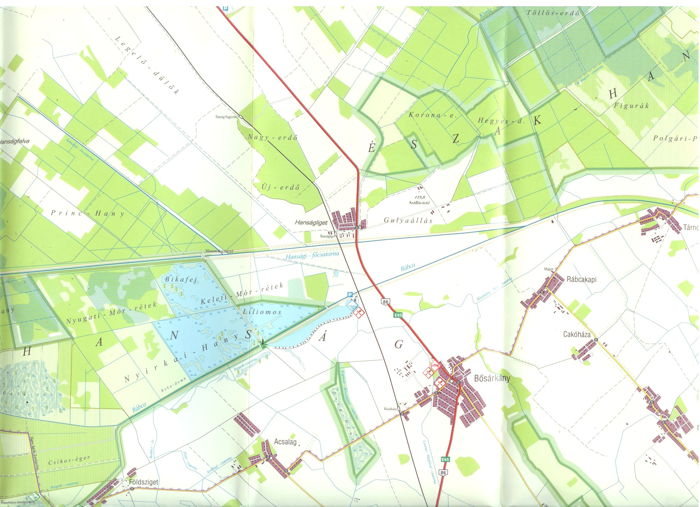 Fertő-Hanság (Neusiedler See-Waasen) NP sample map 2