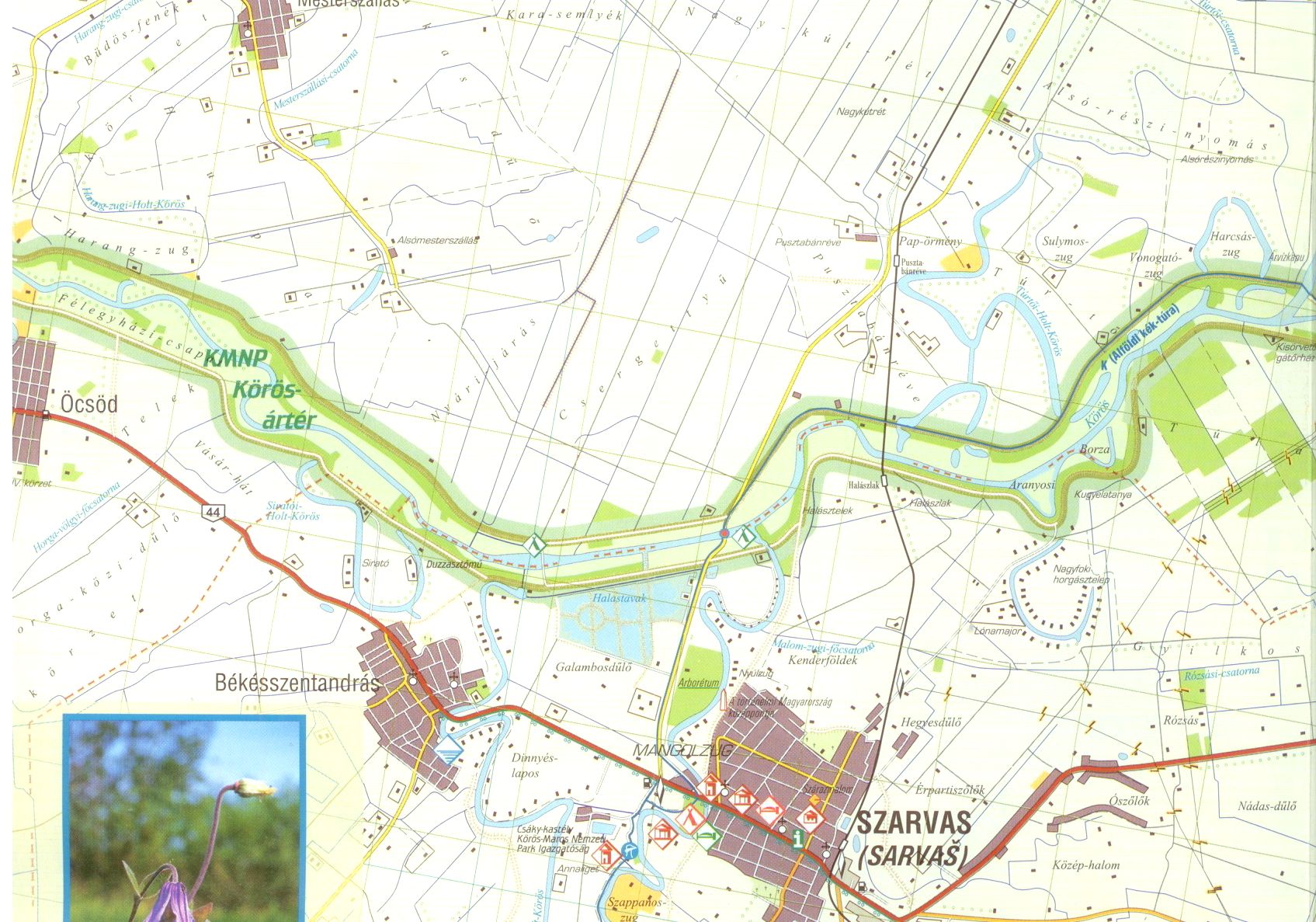 Kőrös-Maros NP map sample