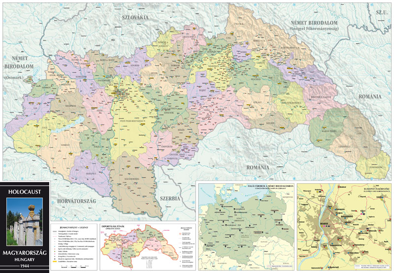 A Holocaust Magyarország térkép által lefedett terület