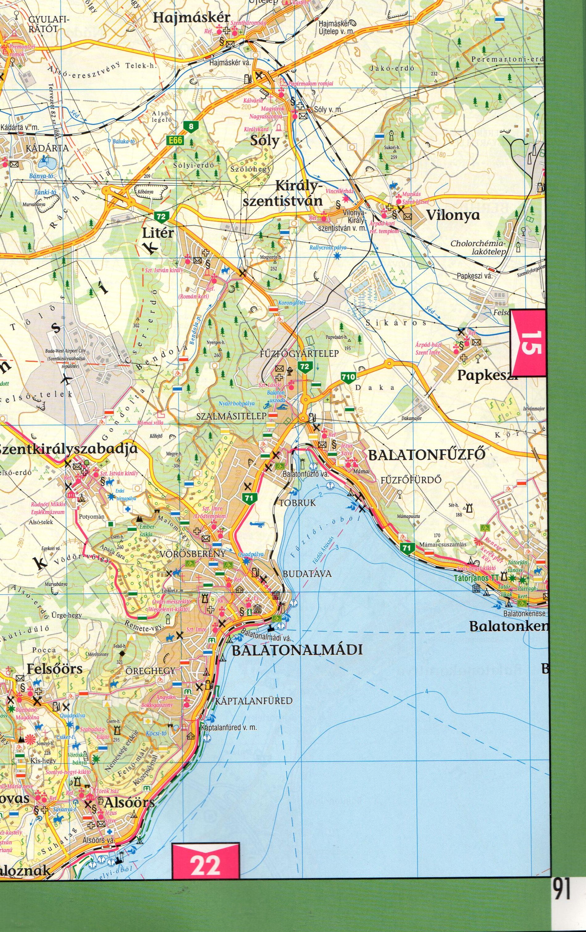 Bakony-Balaton atlas sample tourist map