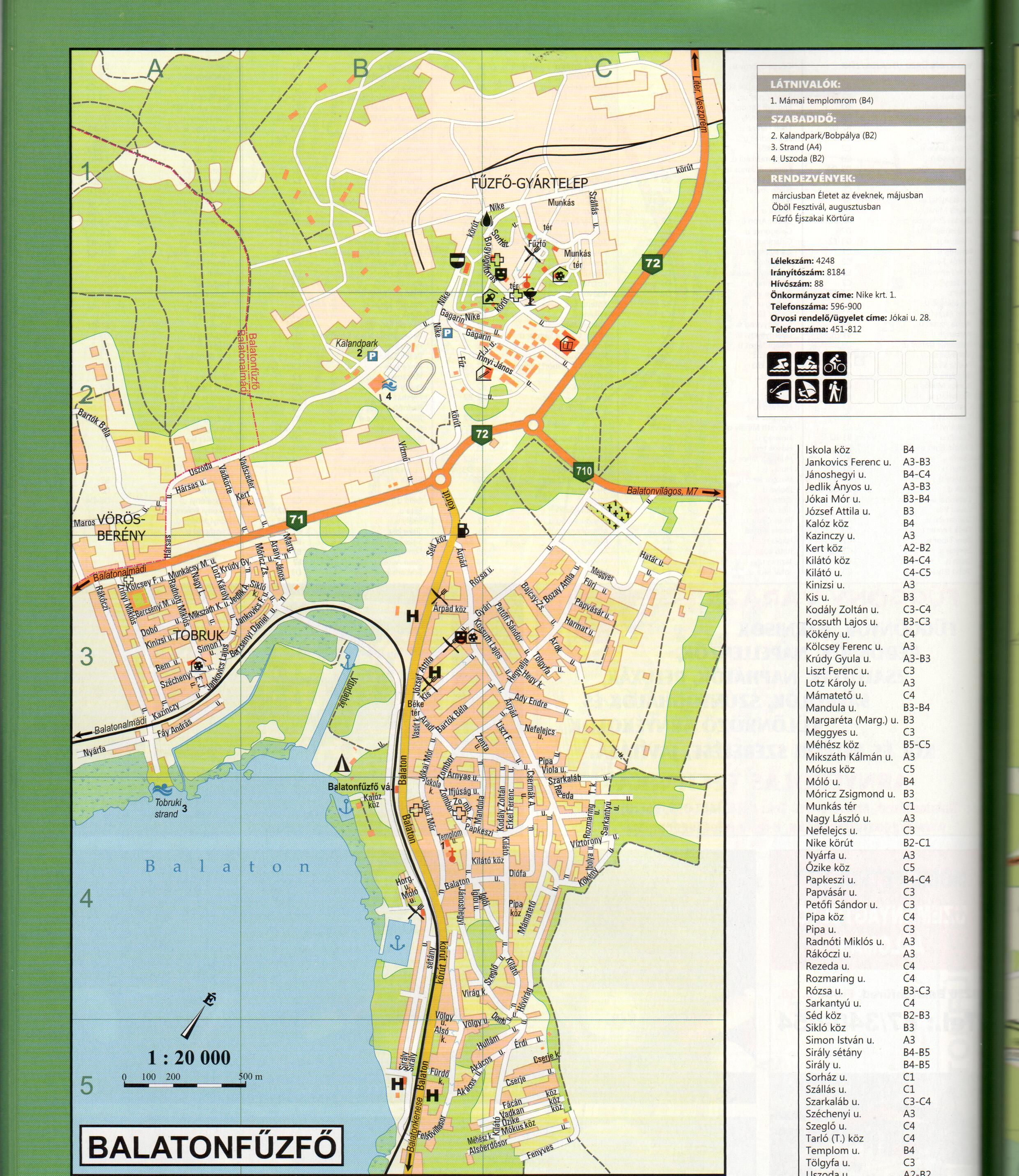 Bakony-Balaton atlas sample city map