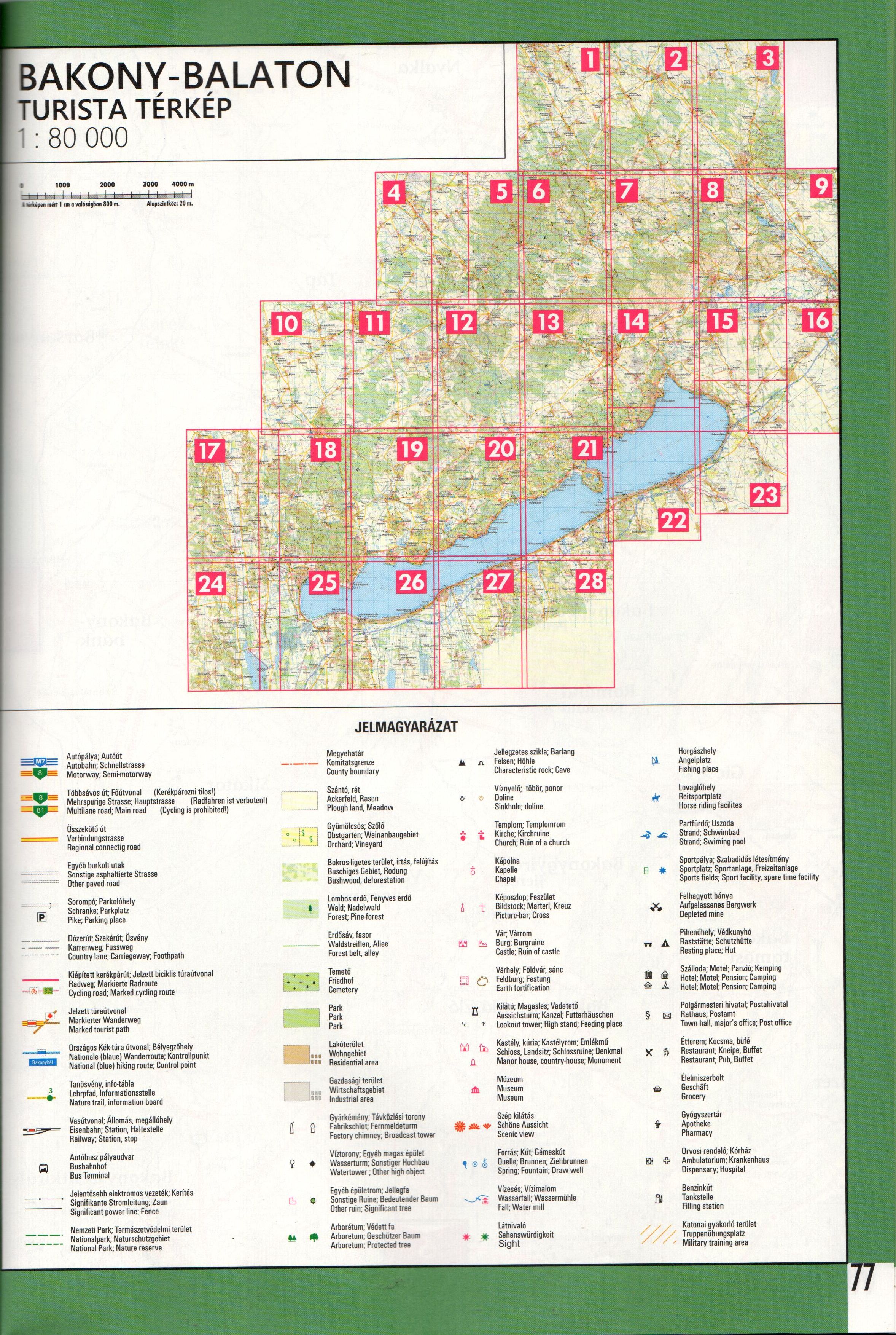 Bakony-Balaton atlas sheet reference map