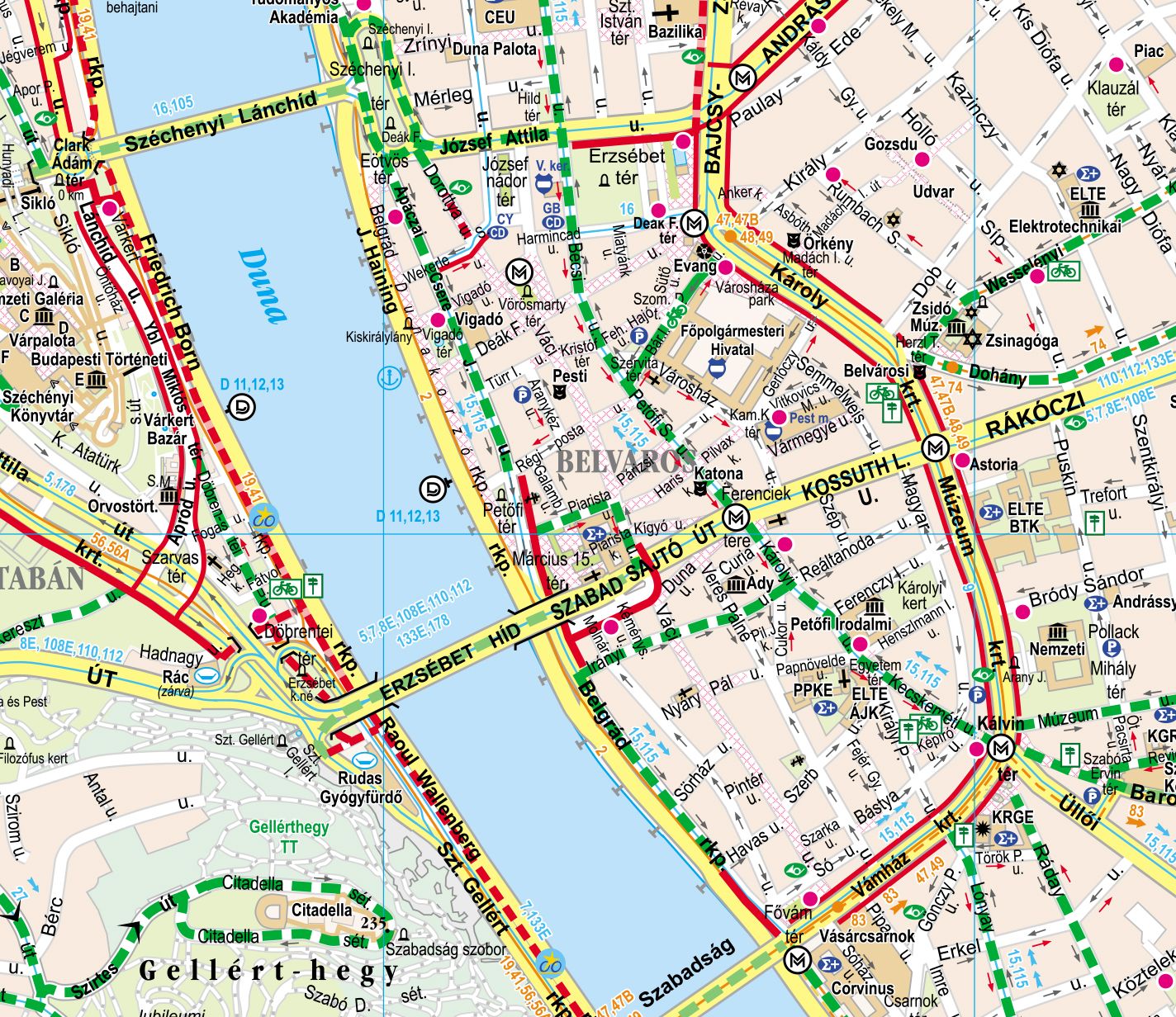 Budapest biking map sample 2