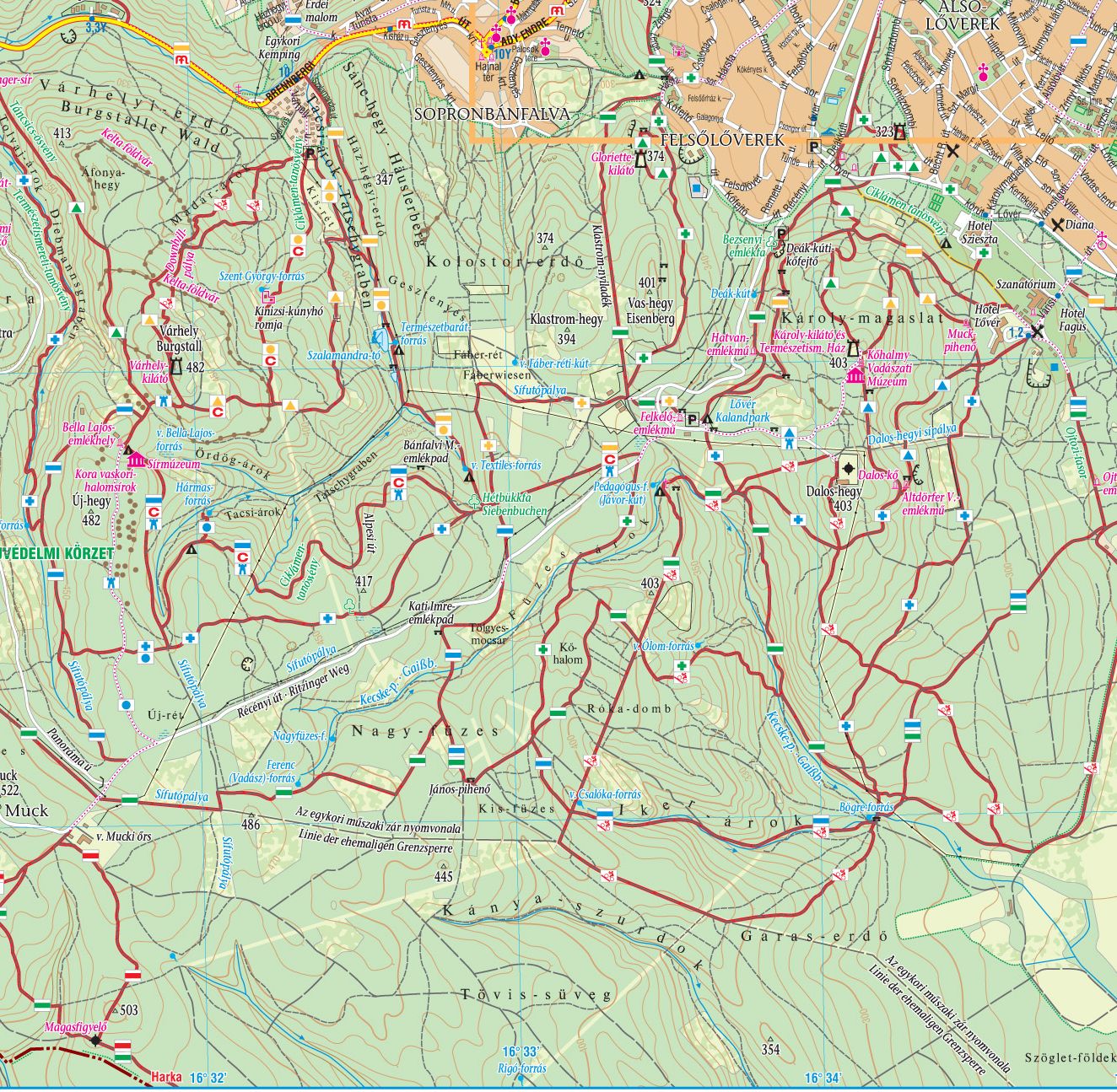 Sopron environs sample map 1:25.000