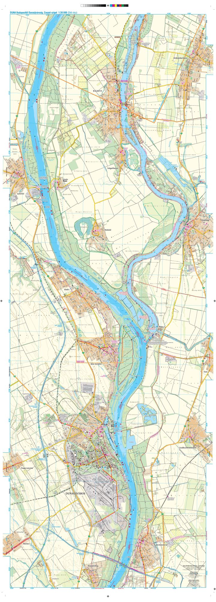 Duna /Csepel-sziget térkép déli szelvény