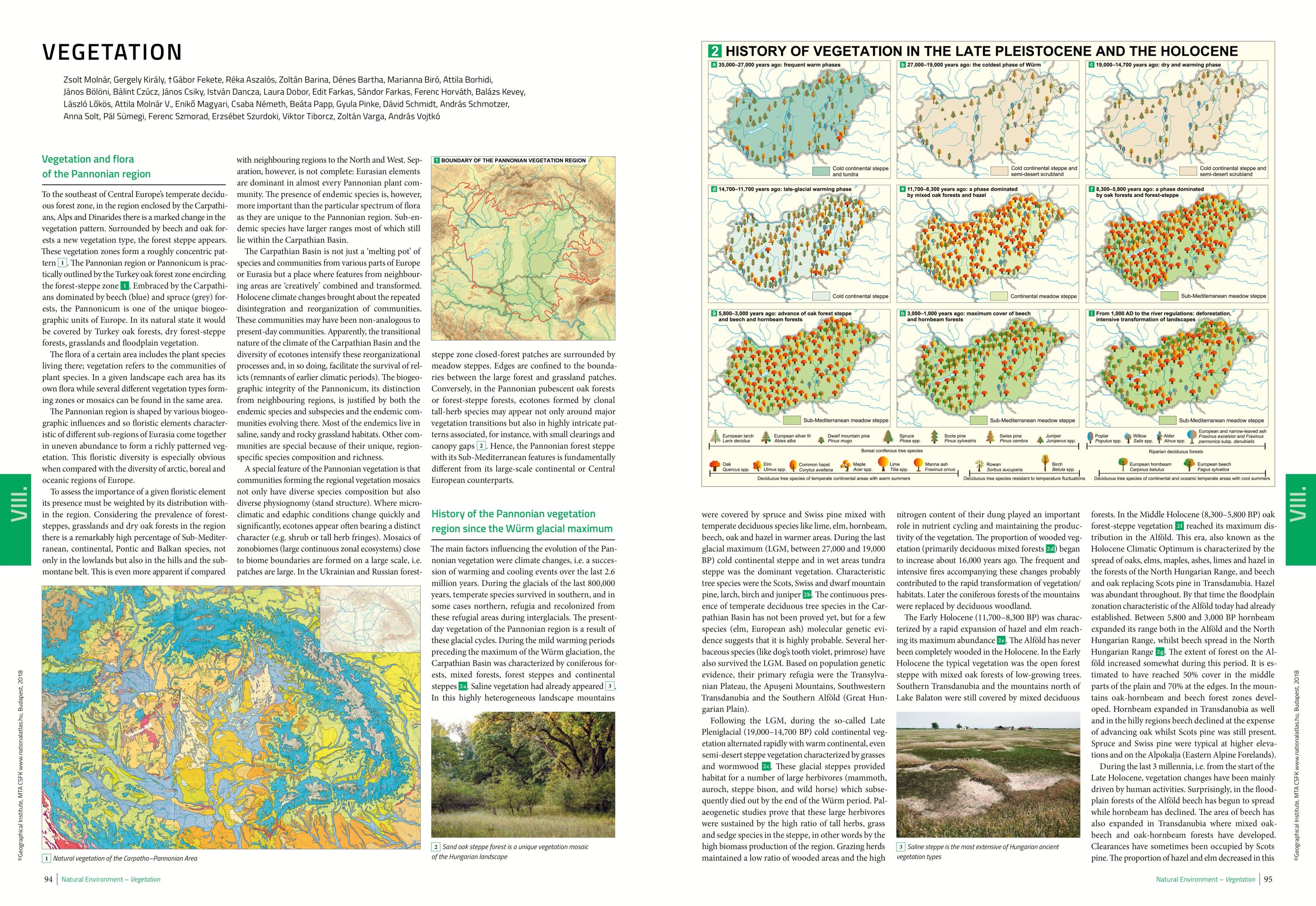 National Atlas of Hungary Vol. 2: sample flora