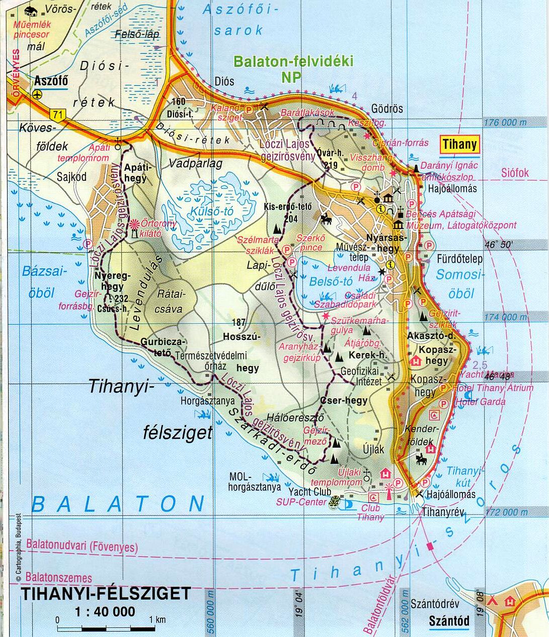 Balaton leisure time map: sample 1:40.000