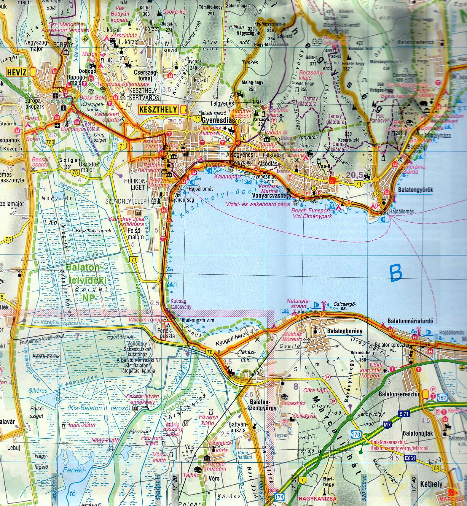 Balaton leisure time map: sample 1:90.000