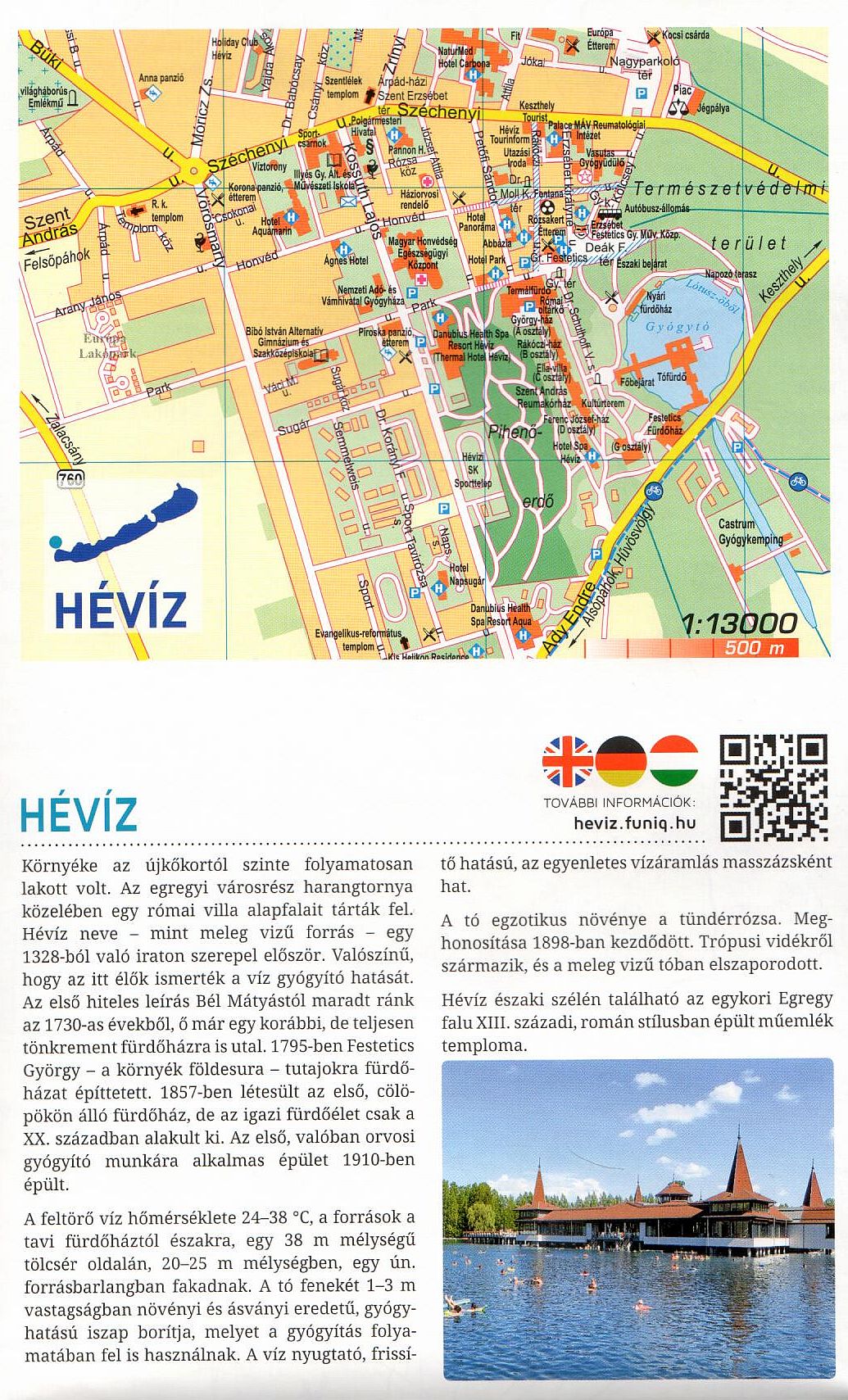 Balaton szabadidőtérkép: Héviz sample map