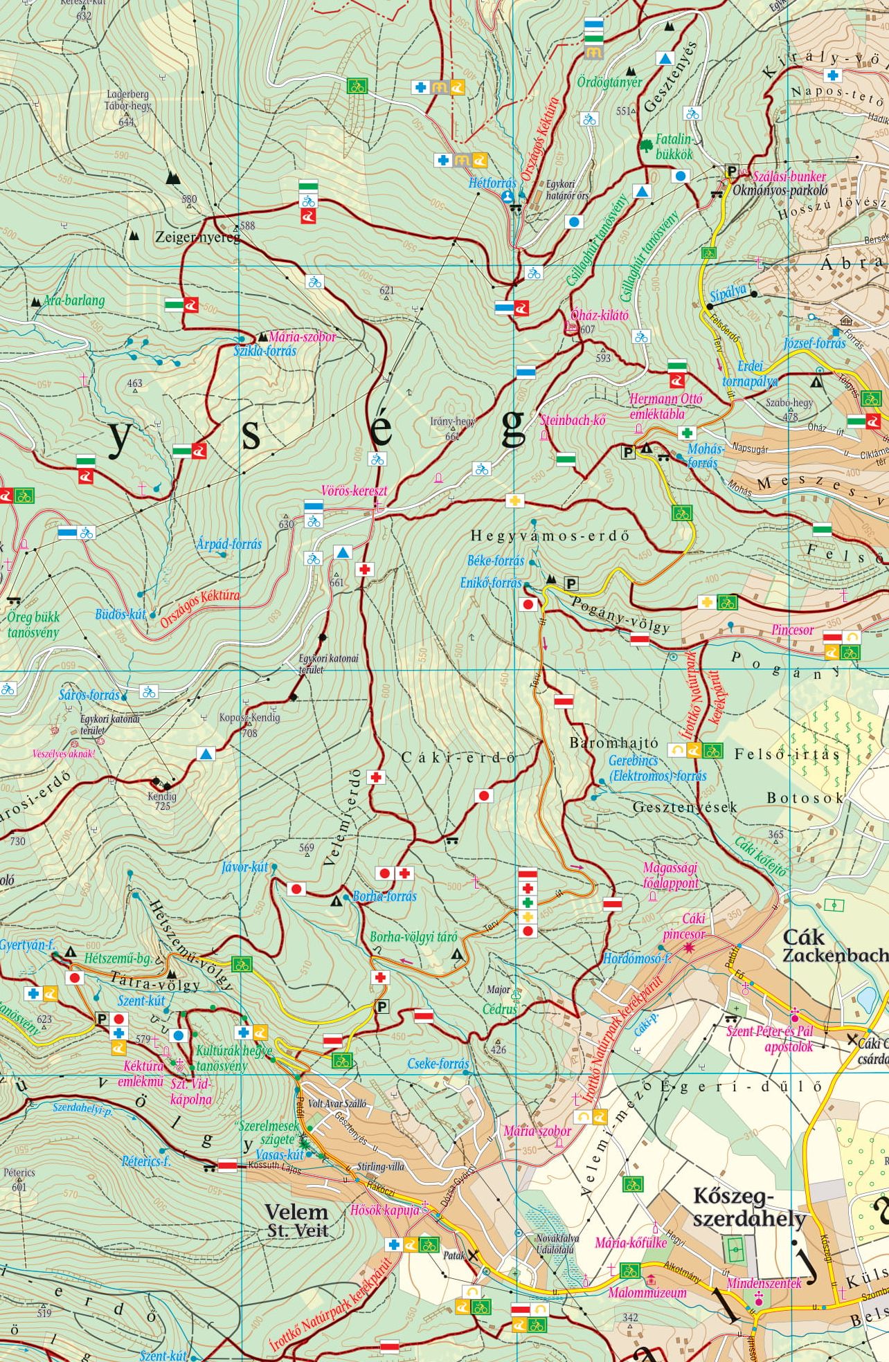 Sample map Kőszeg hills 1:25.000