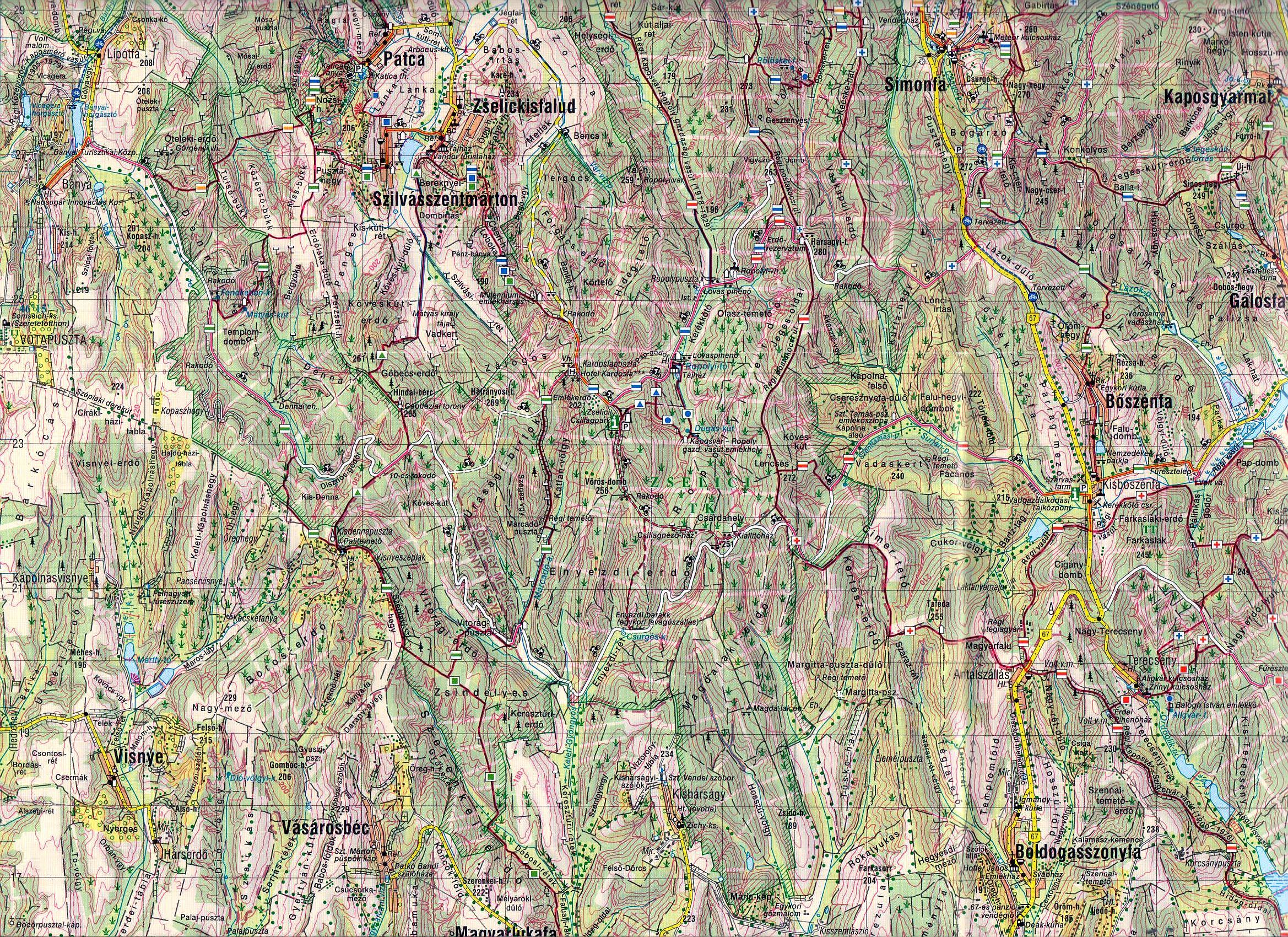 Zselic 1:60.000 sample map