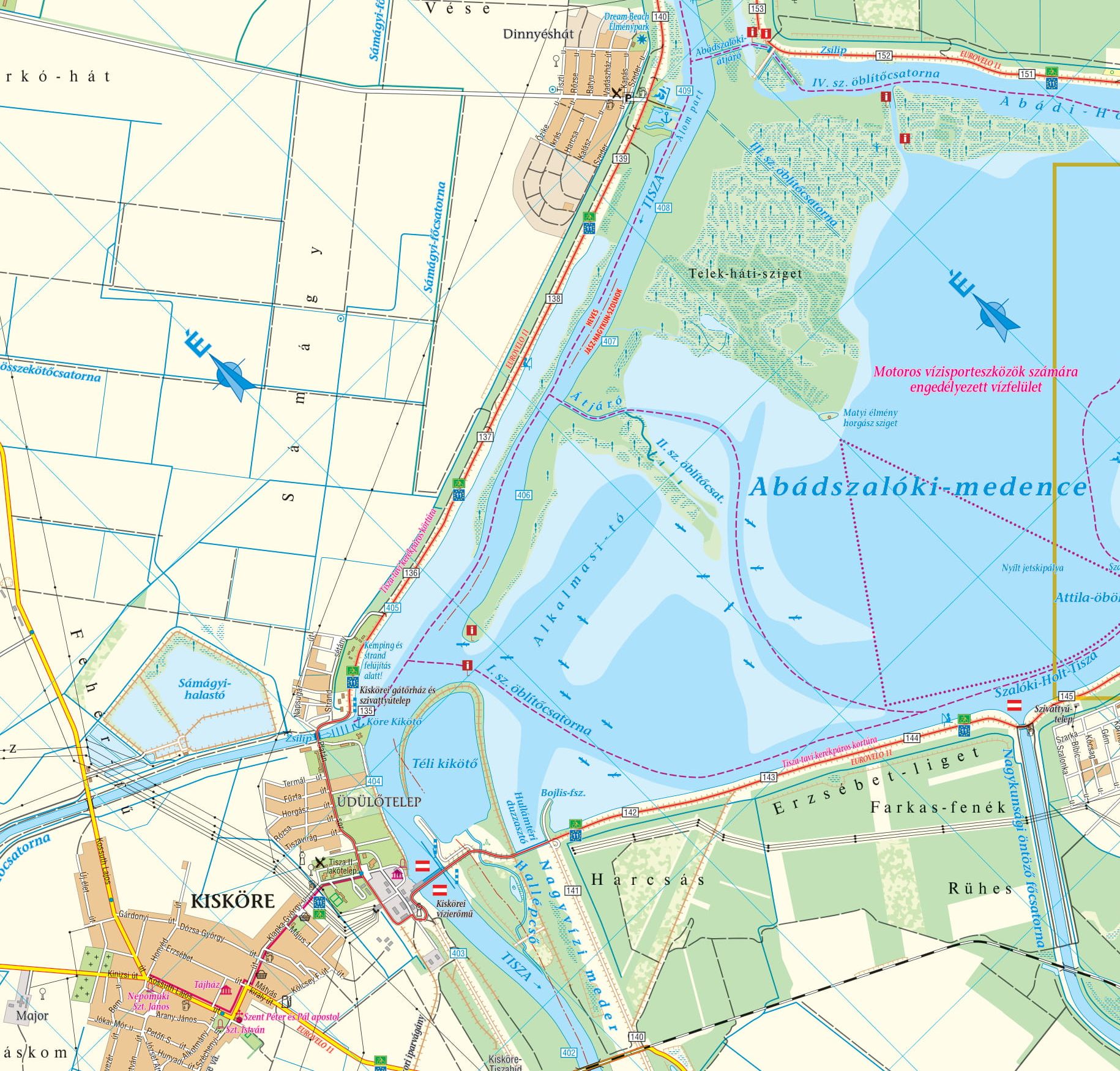 Tisza-lake sample map 1:30.000
