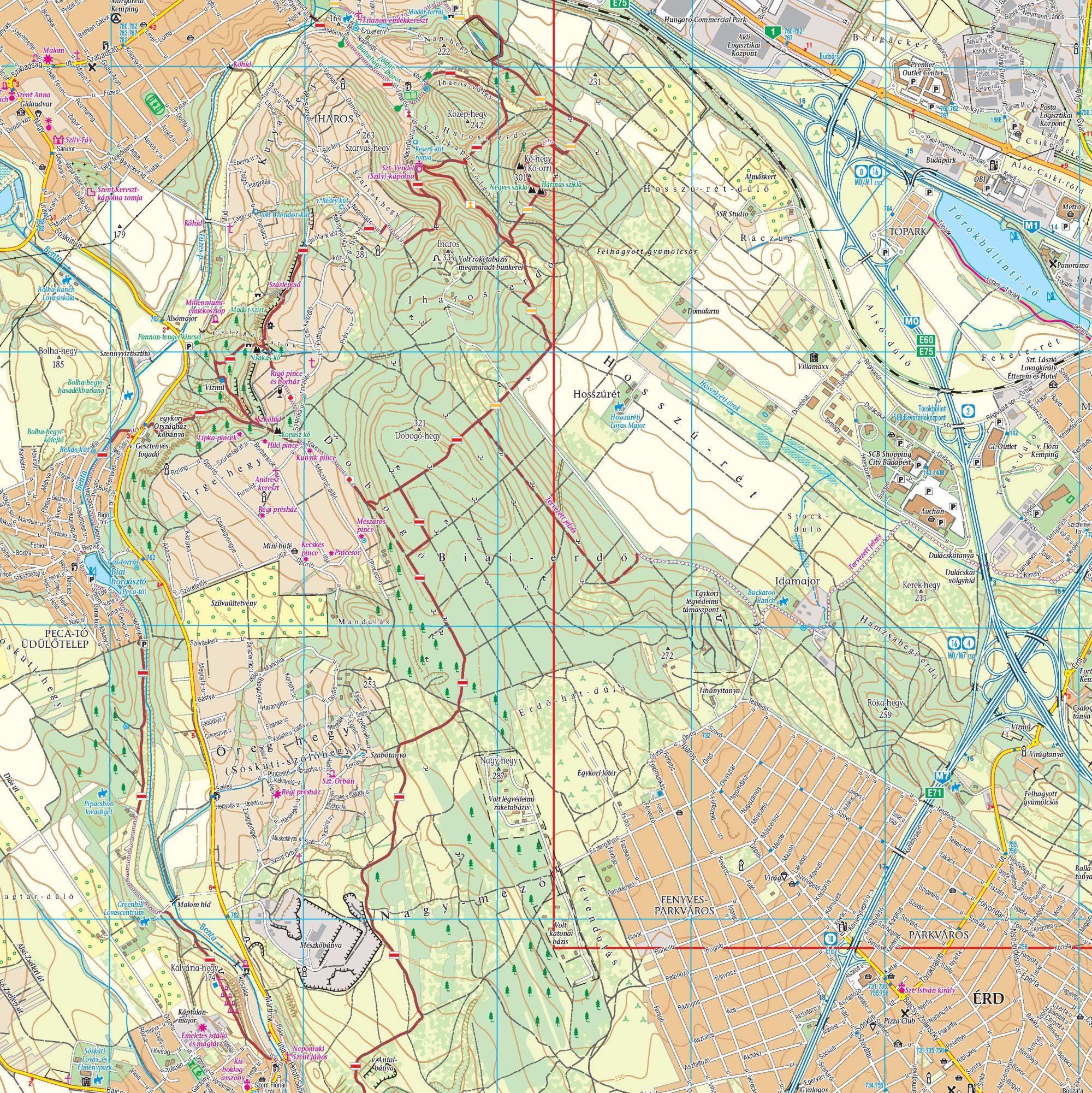 Buda hills 1:25.000 sample map