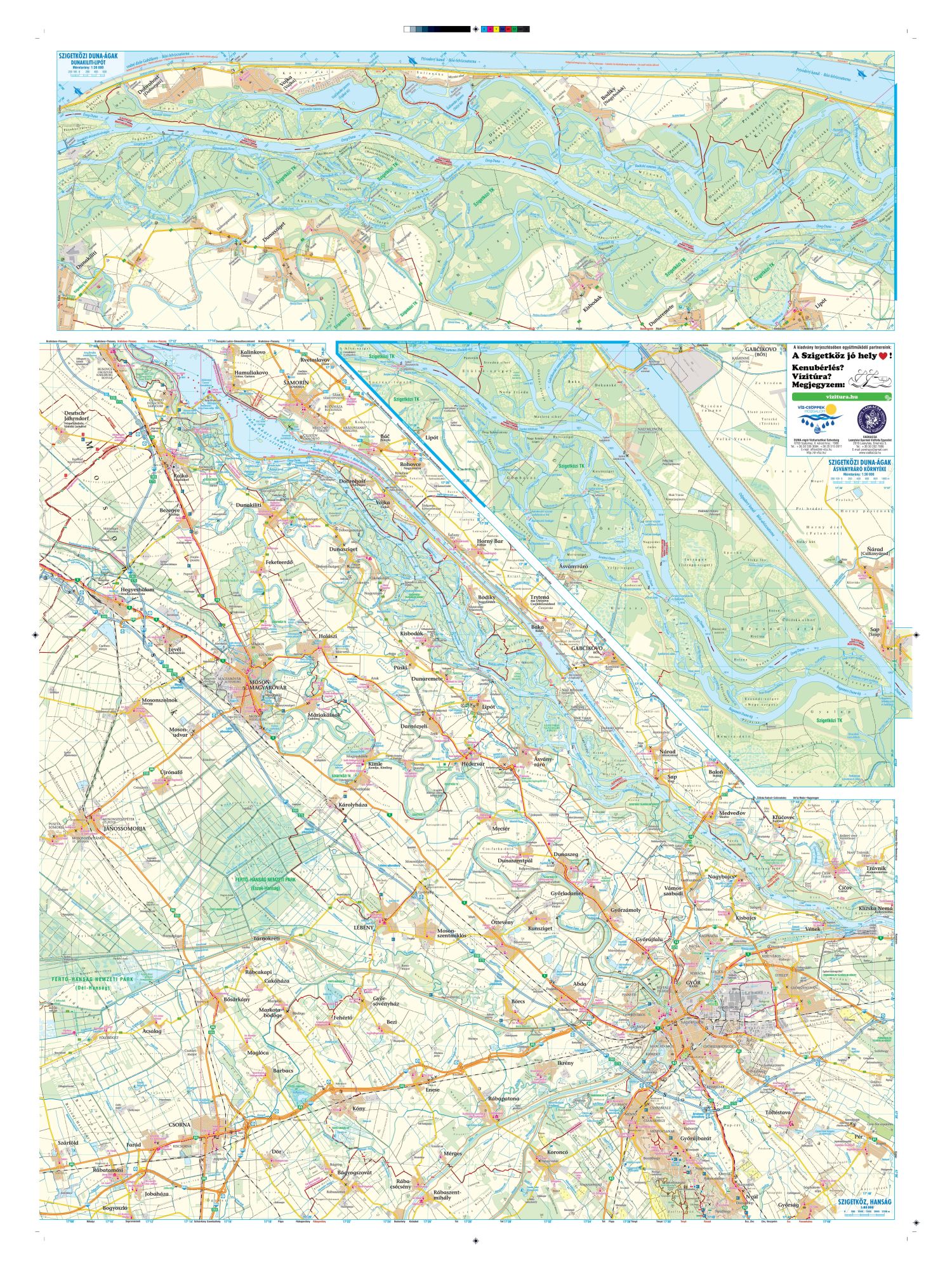 Area covered by the Szigetköz map 1:8000.000 / 1:30.000