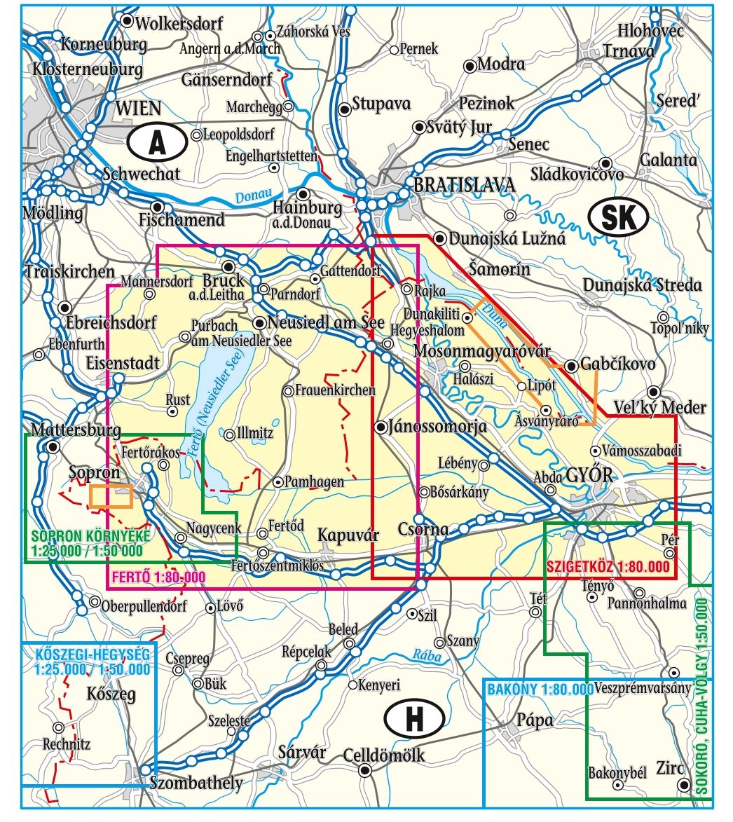 Overview map of the Fertő-Szigetköz region