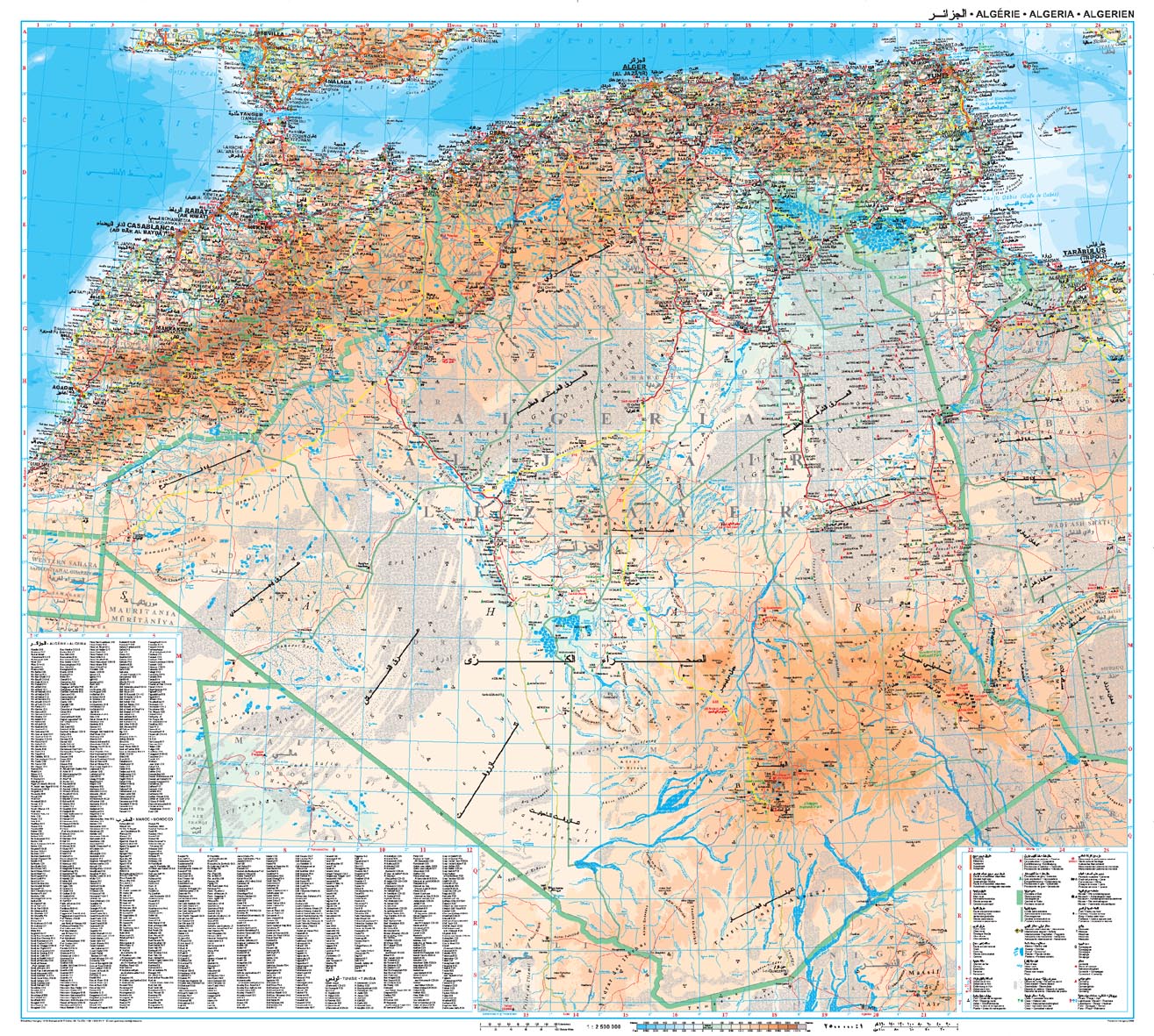 Algéria: áttekintõ térkép