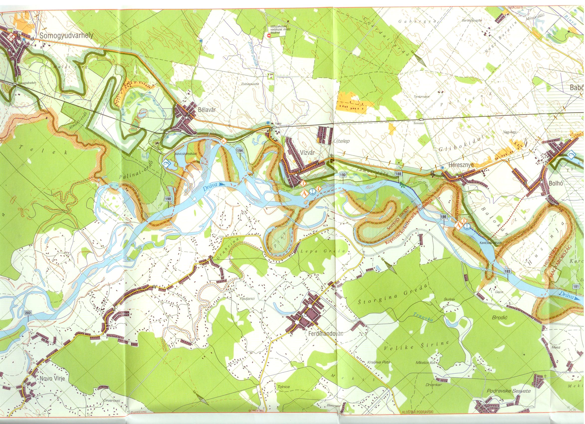 Duna-Dráva NP Dráva mintatérképe