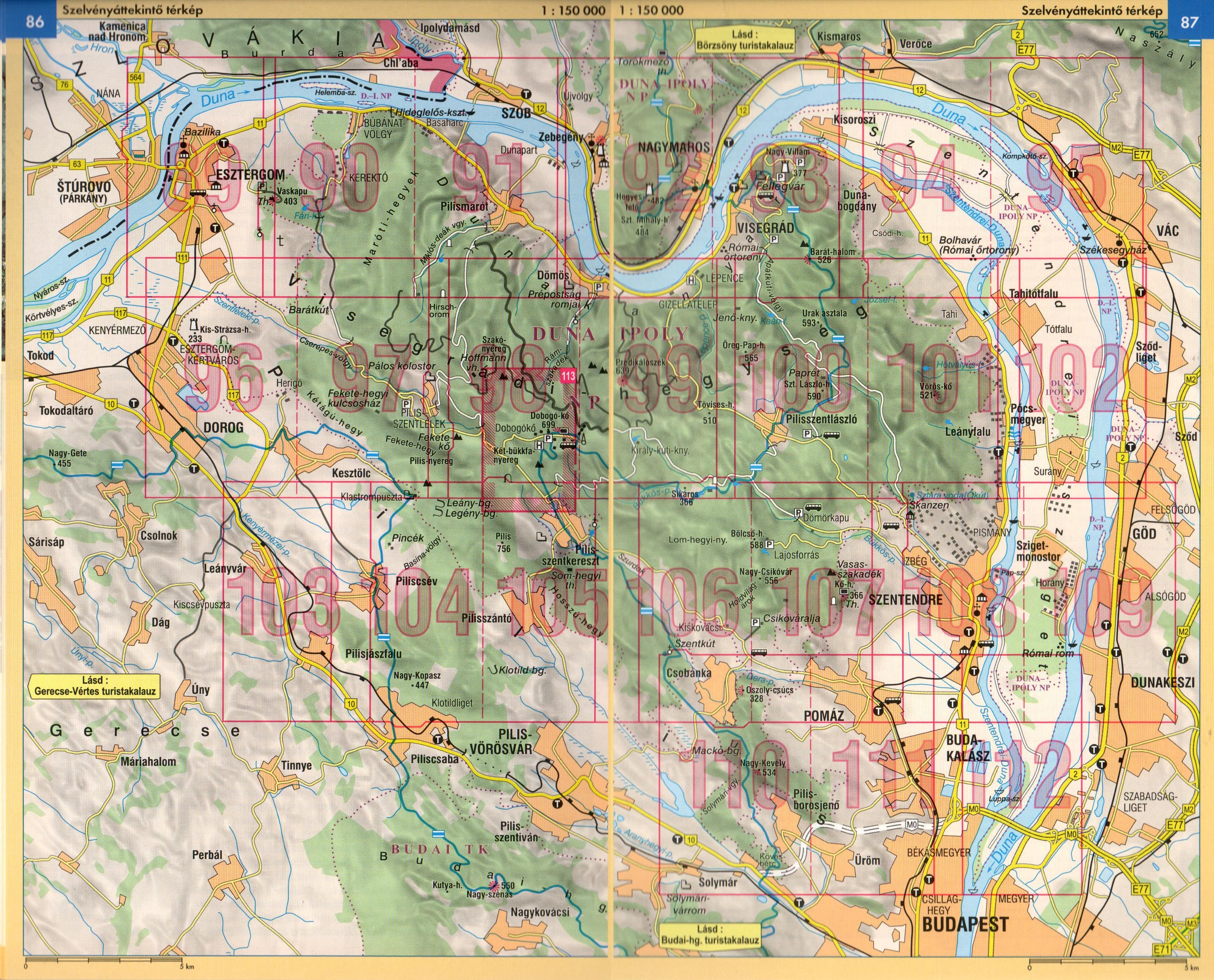 Pilis atlasz áttekintő térkép