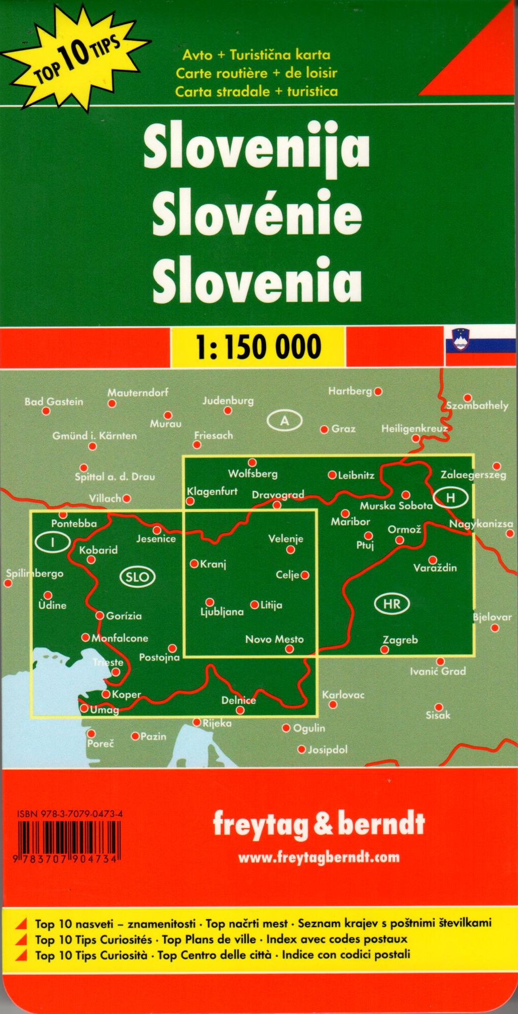 A Szlovénia térkép által lefedett terület