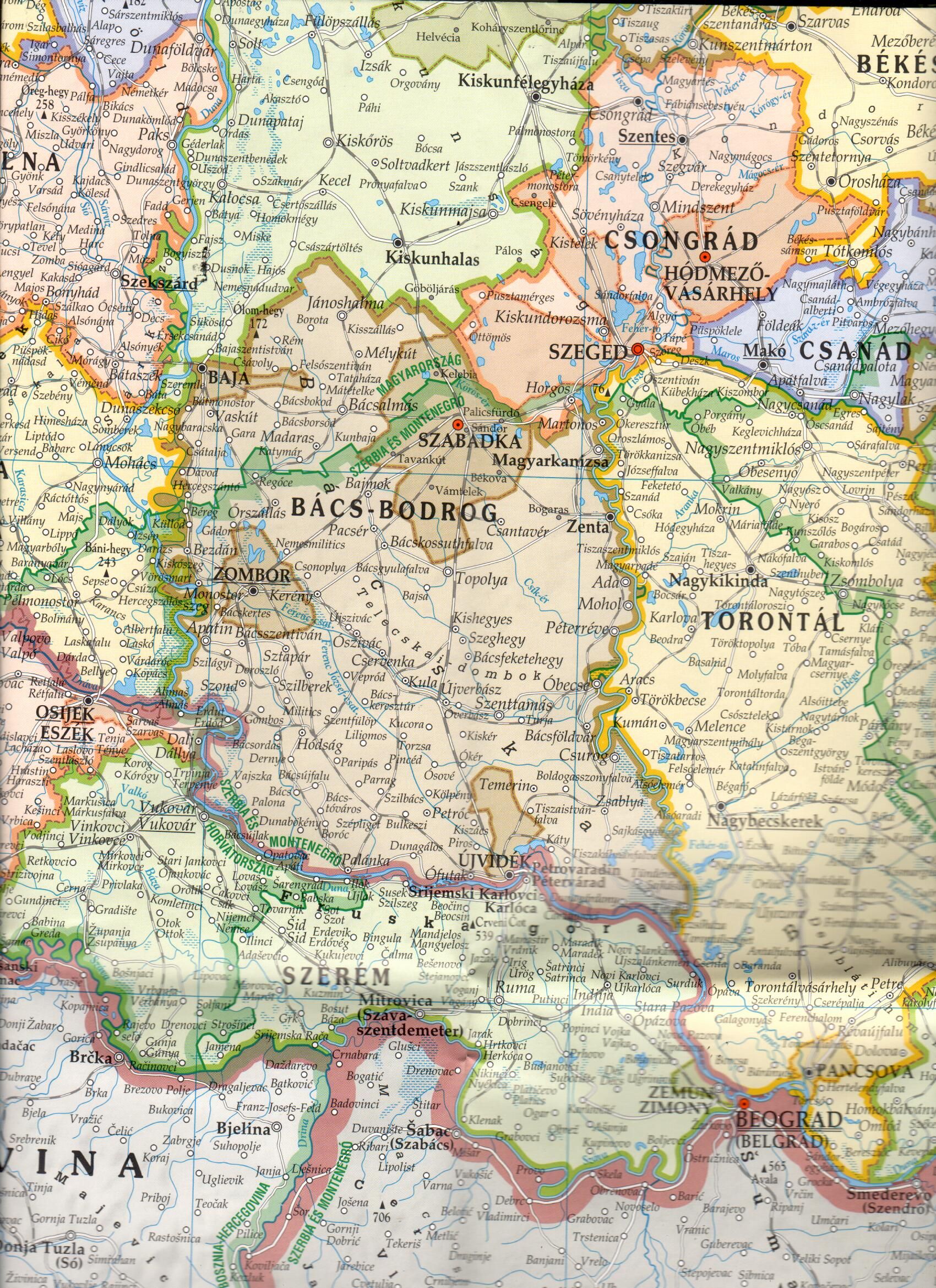 A Szent Korona országai -1914 mintakivágat