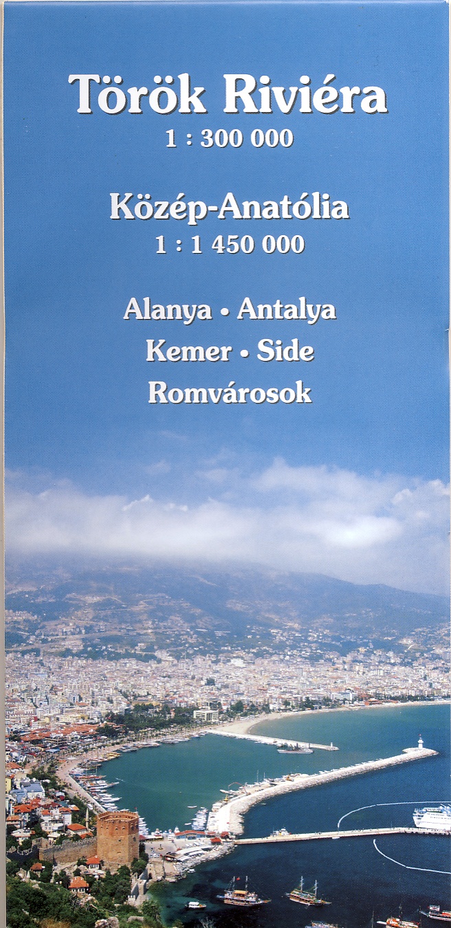  Turista információs térkép várostérképekkel és Közép-Anatólia autótérképével 